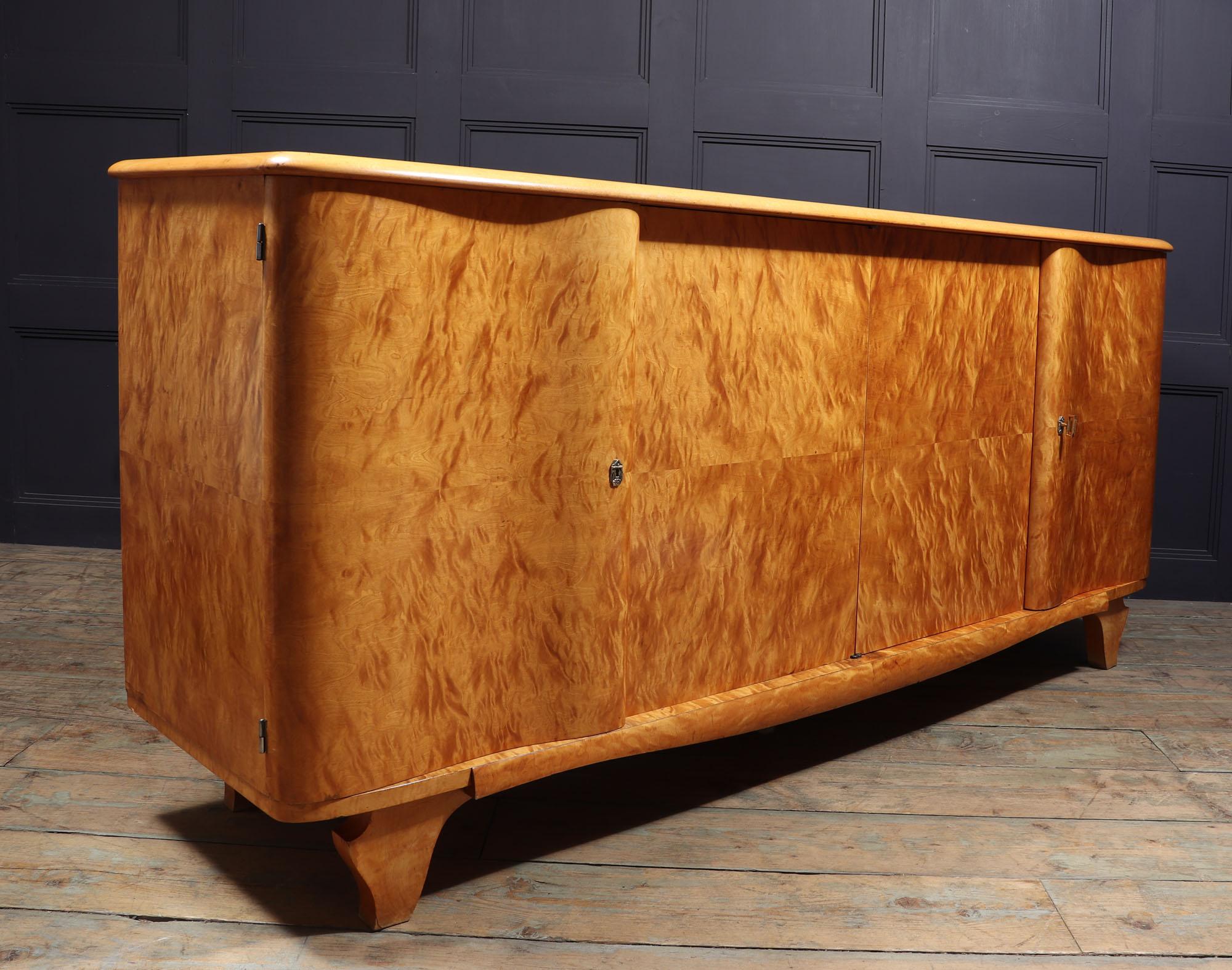 Quilted Maple Sideboard, circa 1940 8