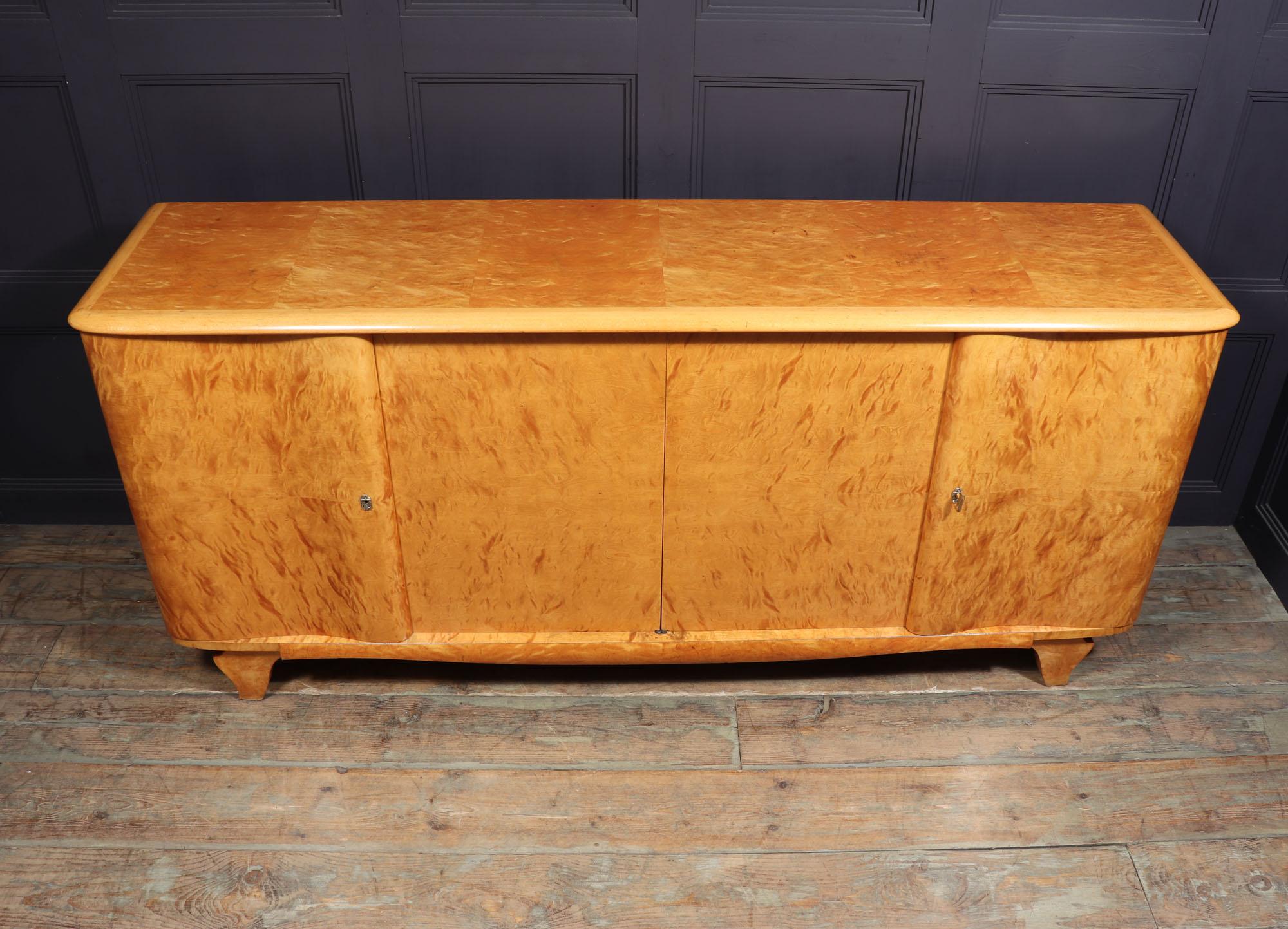 Swiss Quilted Maple Sideboard, circa 1940