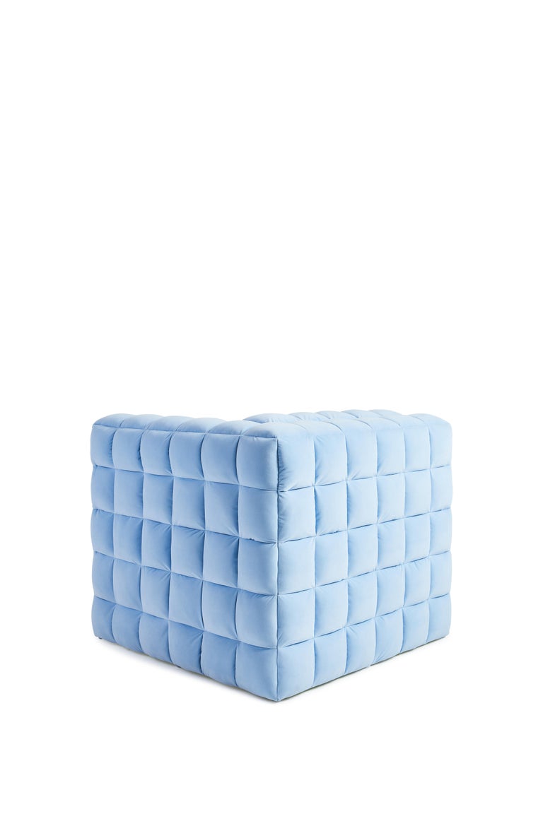 Quilted, Modular Lounge Chair For Sale at 1stDibs