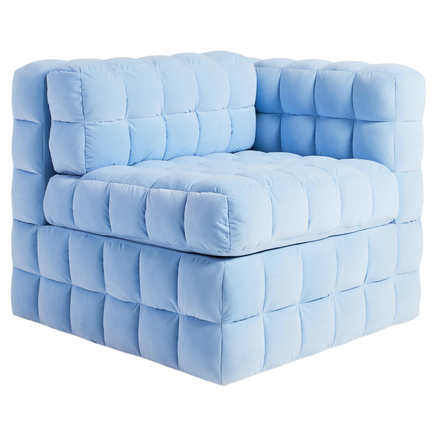 Quilted, Modular Lounge Chair  For Sale