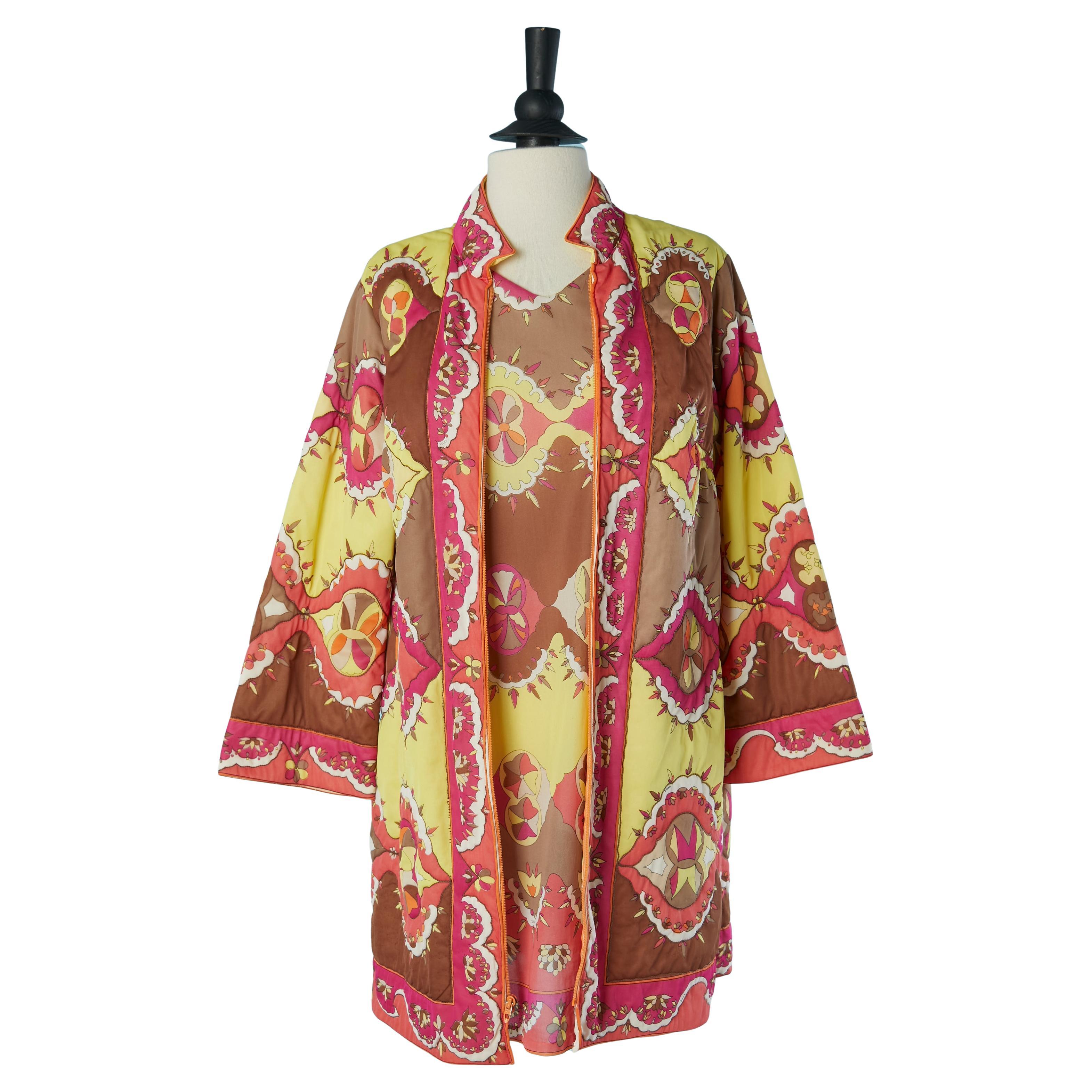 Ensemble robe de chambre et robe de nuit en nylon matelassé Emilio PUCCI