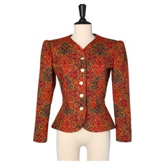 Quilted printed cotton jacket Yves Saint Laurent Rive Gauche 