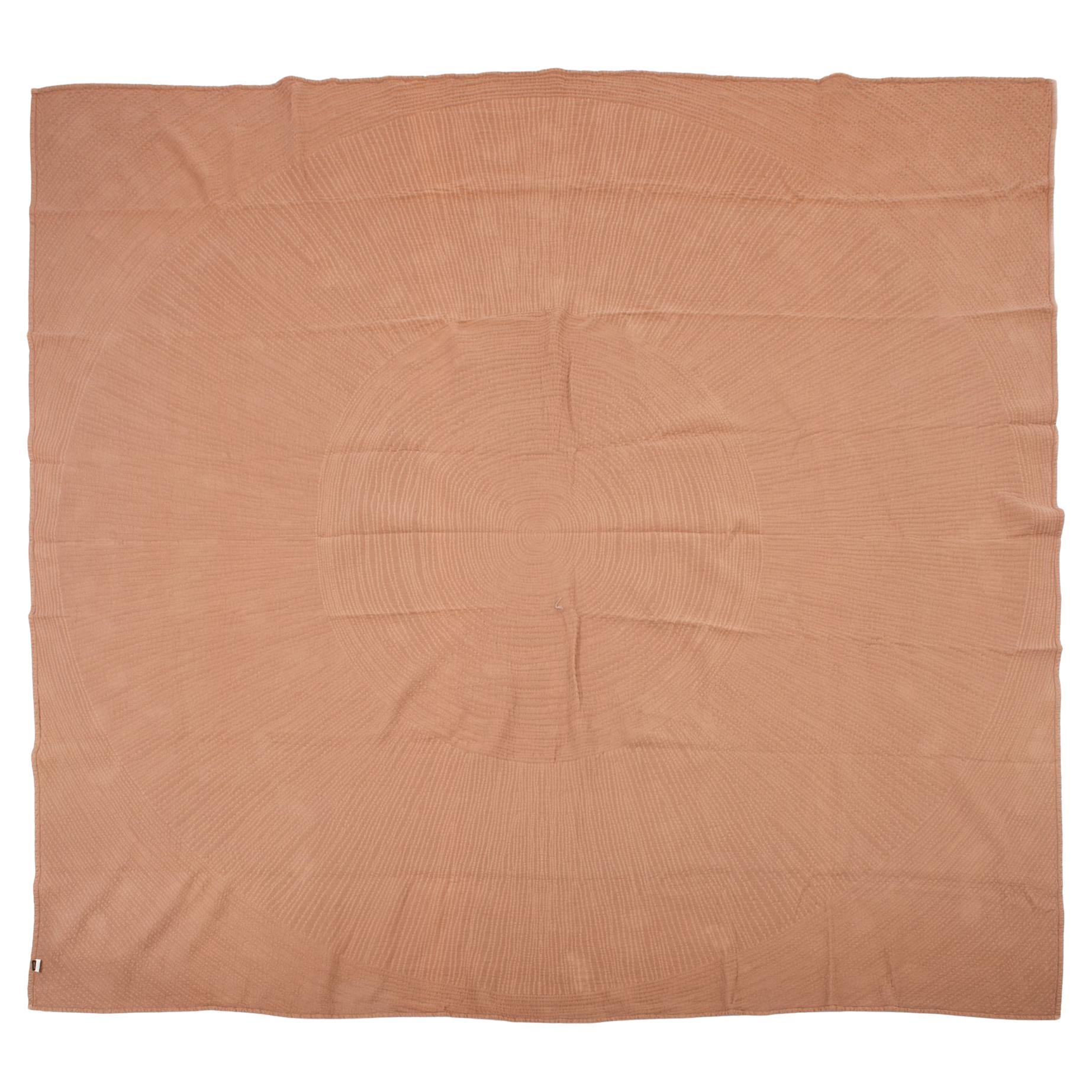 Other Quilted Taupe Cotton  Bedspread or Bedcover  For Sale