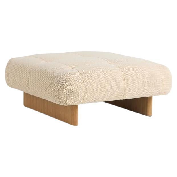 Quilton Lift Ottoman- Tartaglia  857 and Lacquered Oak by Doshi Levien for Hay