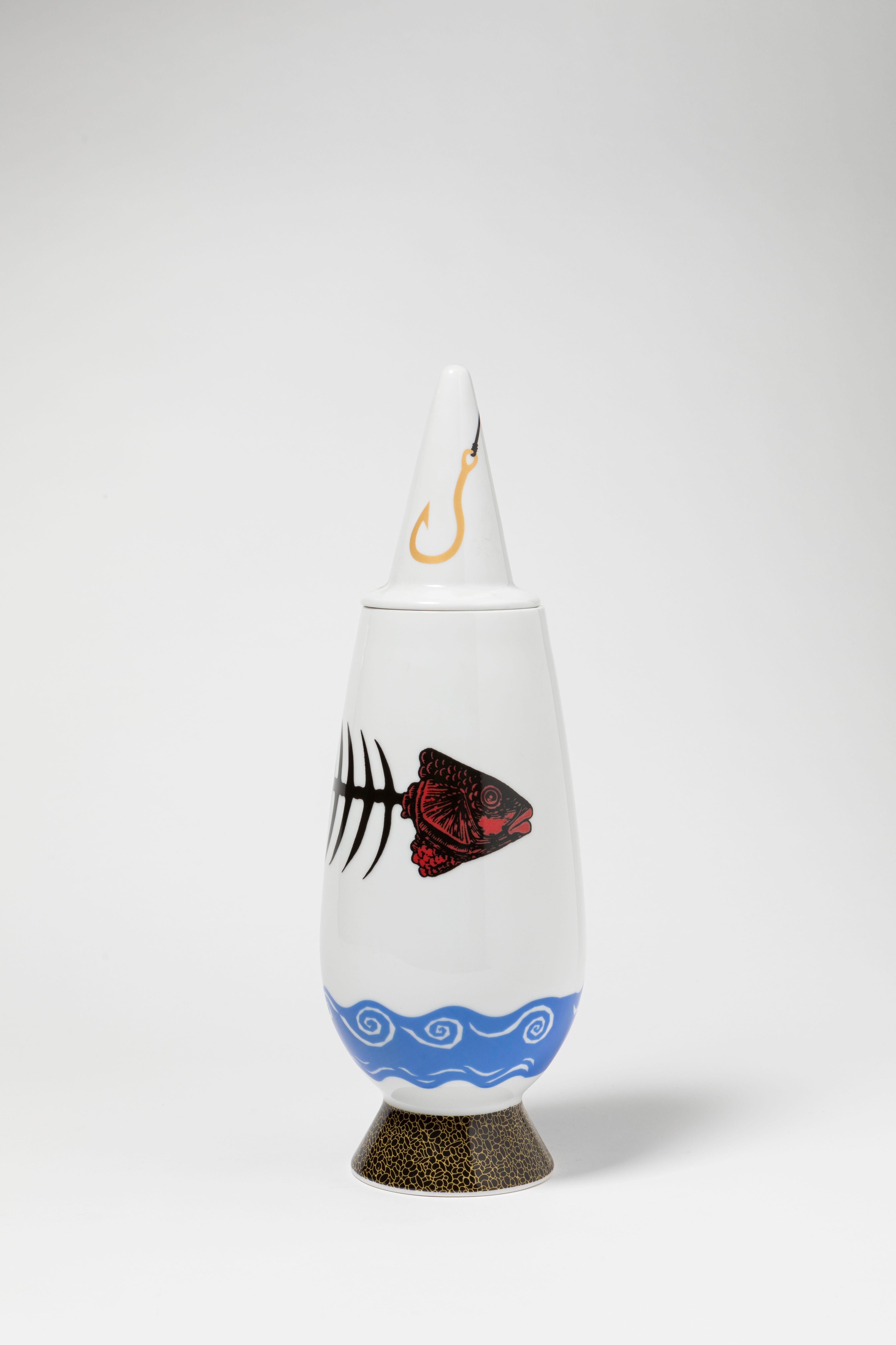 Modern Quim Larrea, Vase 48 of One Hundred Authors by Alessandro Mendini for Alessi
