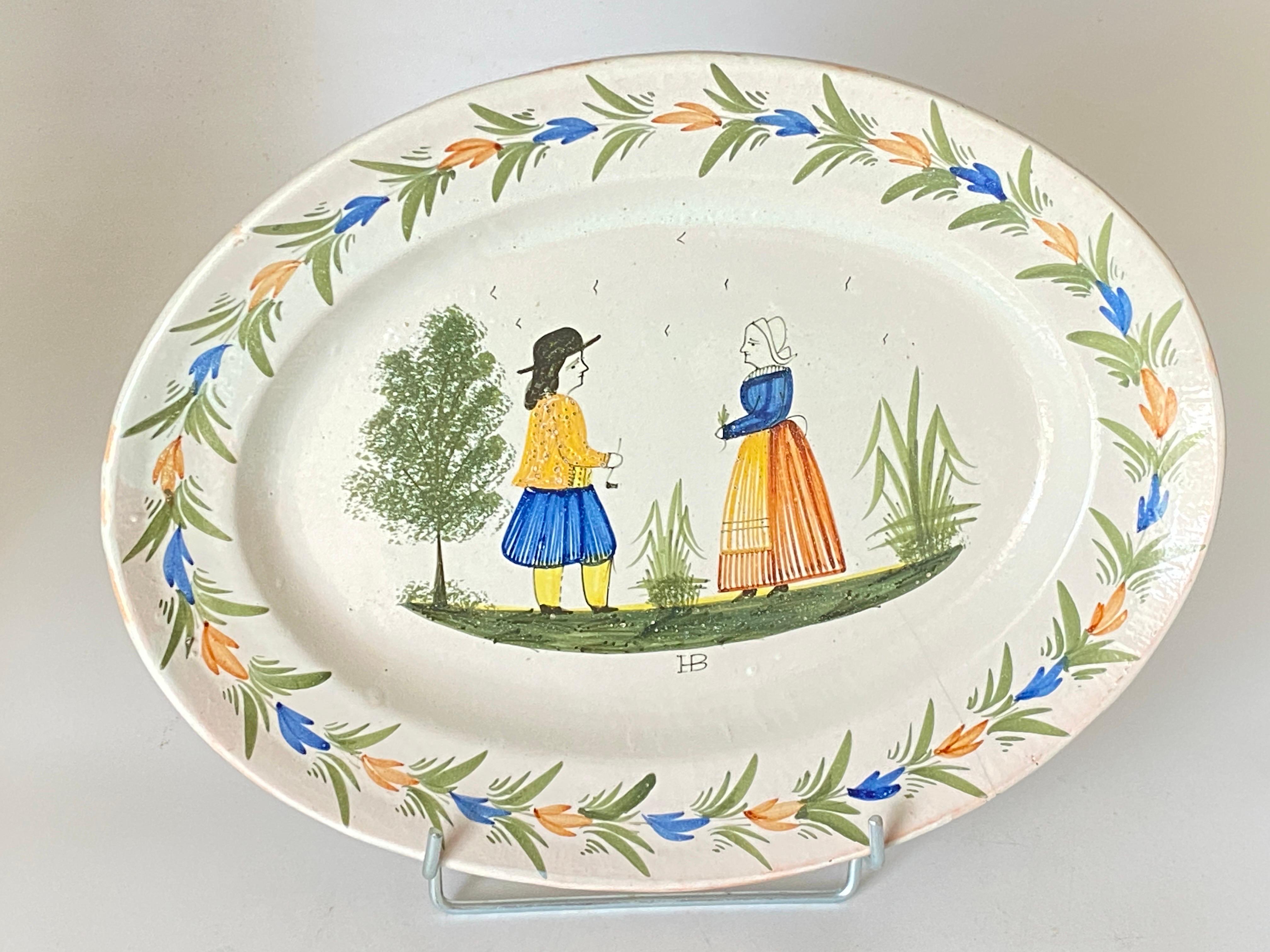 Quimper Faïence Dish, France, 19th Century For Sale 3