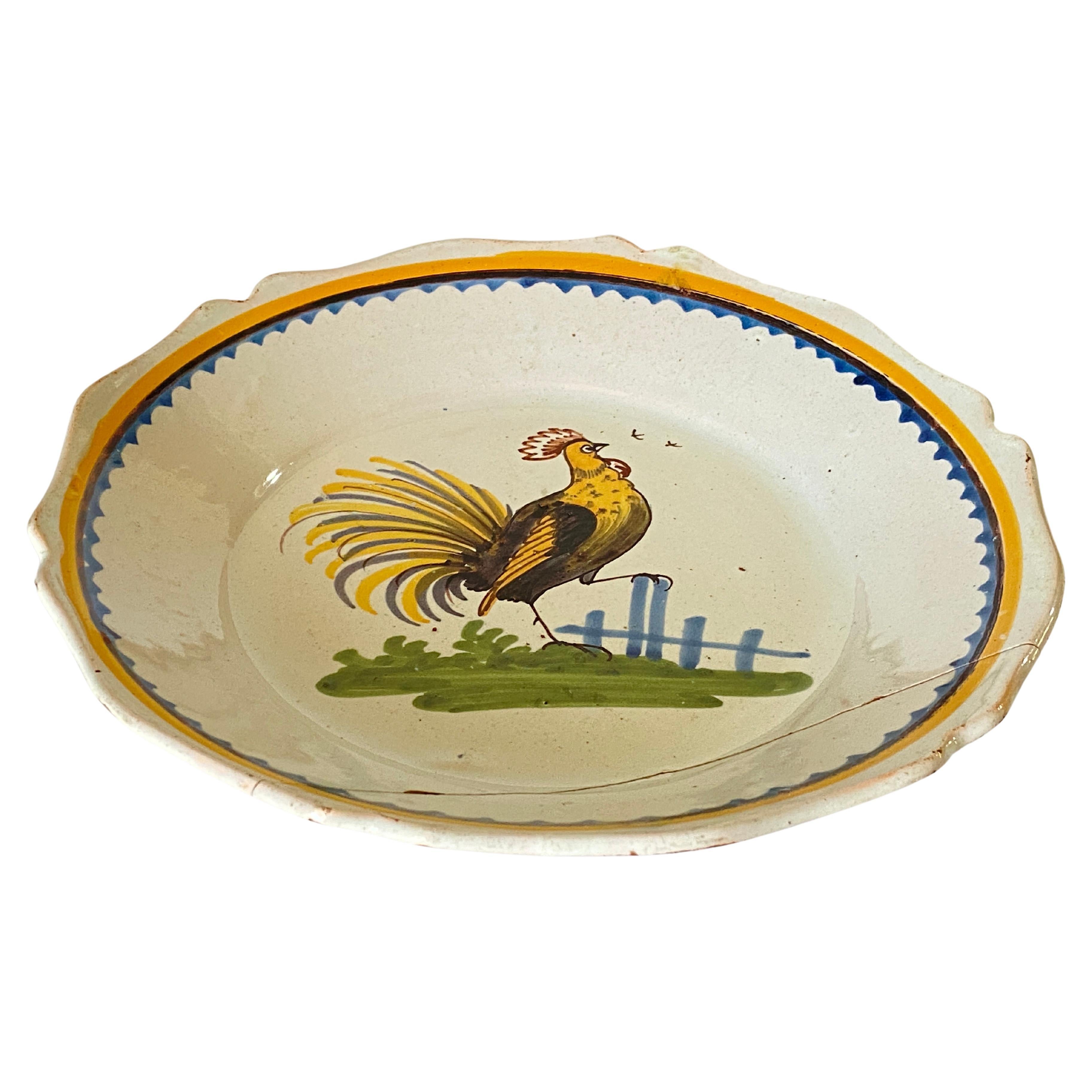 Quimper Faïence Plate, France 18th Century For Sale