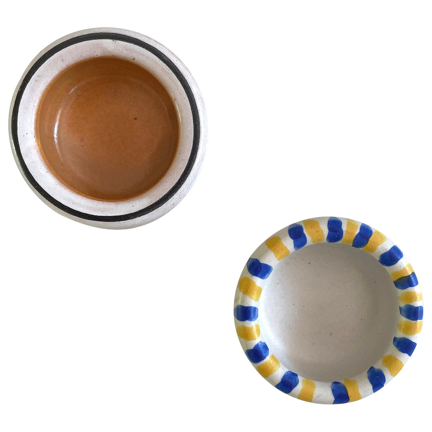 Quimper French Ceramic Pottery Salt & Pepper Pinch Bowls