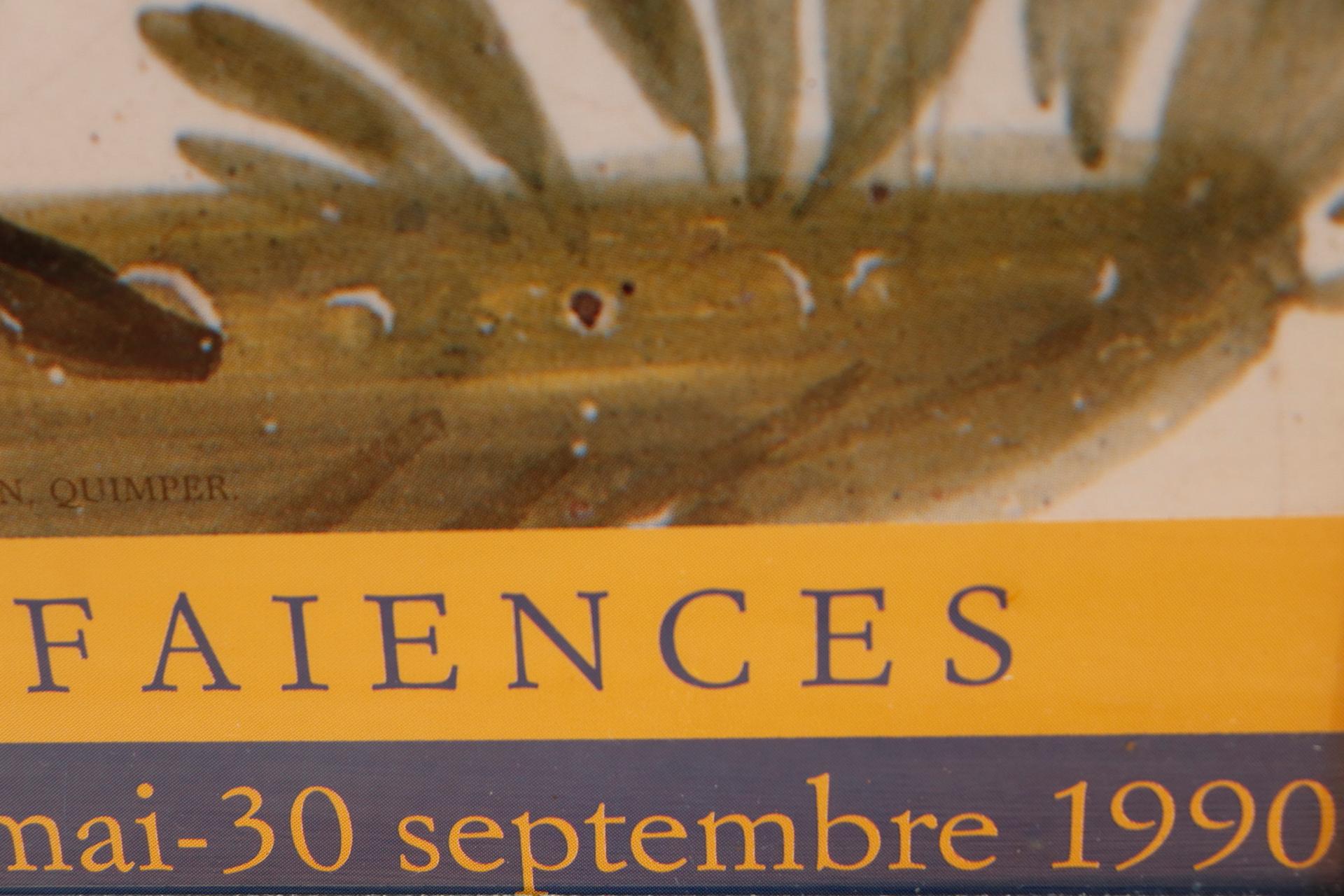 20th Century Quimper Trois Siecles Des Faïence Framed Exhibition Poster