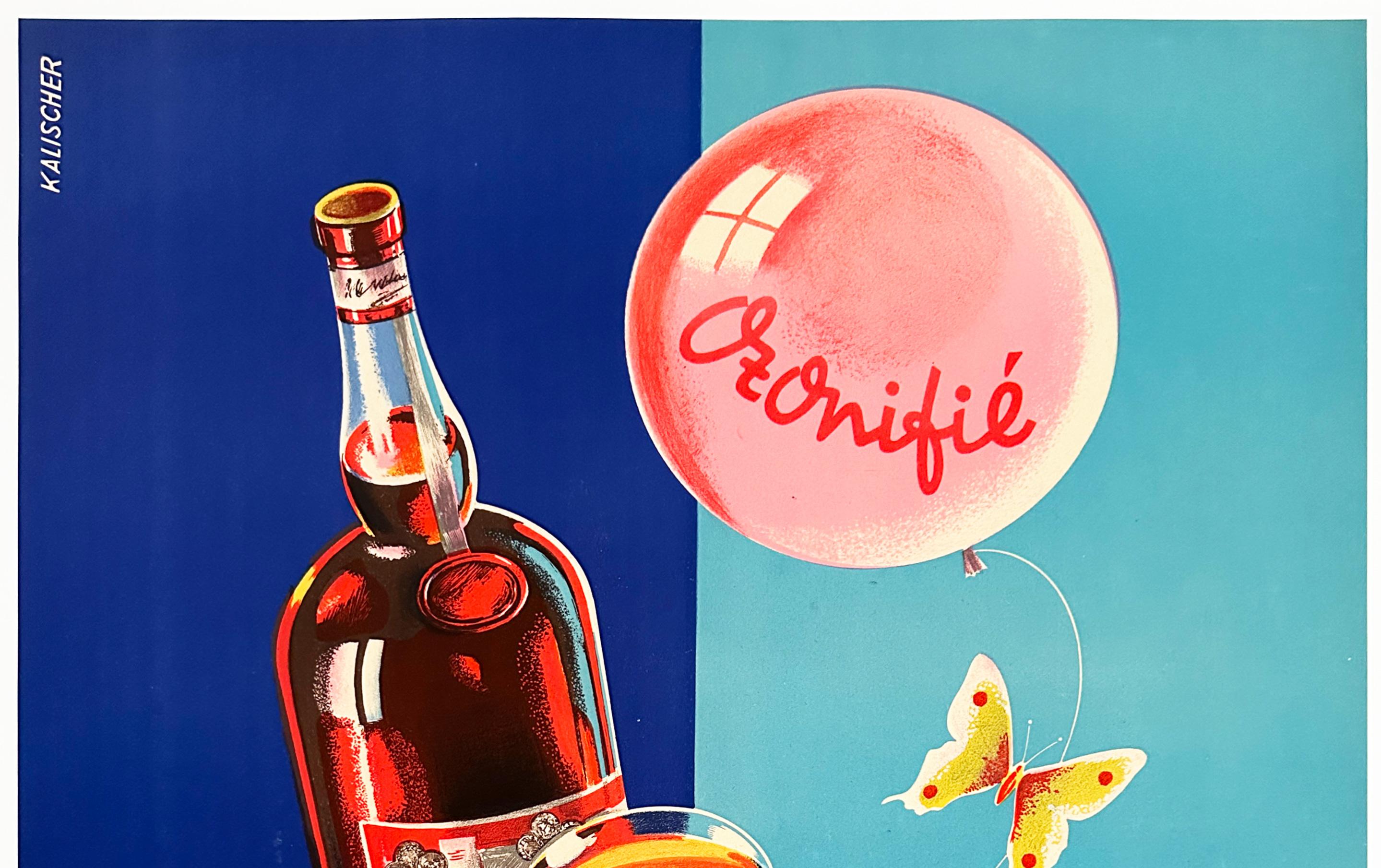 Quina Excelsior 1950s French Alcohol Advertising Poster, Kalischer In Excellent Condition For Sale In Bath, Somerset