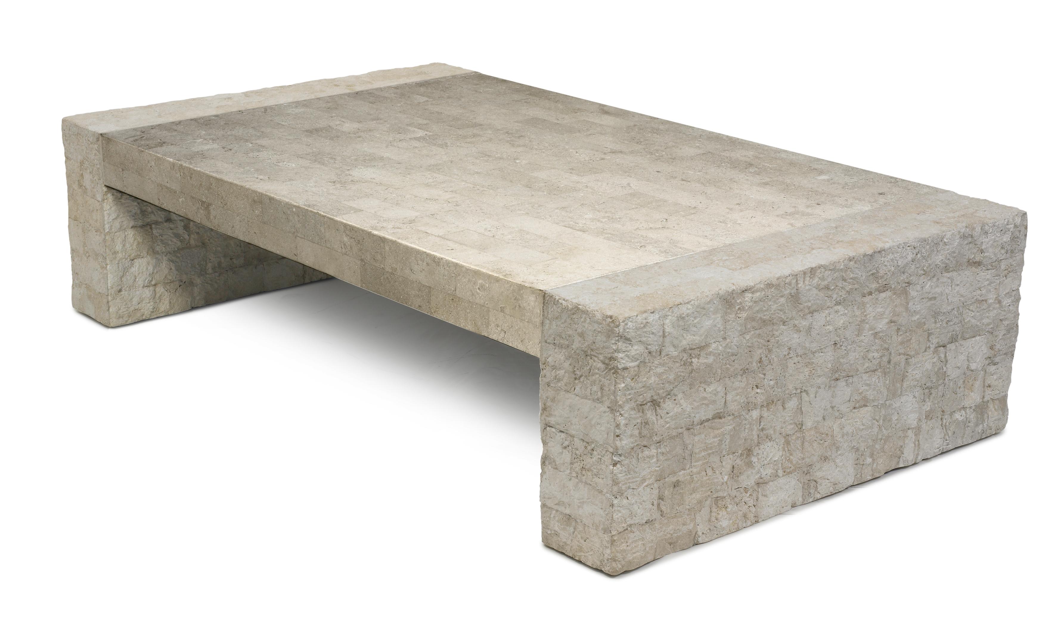 Crafted with a focus on elegant design, clean lines, and captivating materials, the Quincy Cocktail Table caters to those with discerning taste. Made from locally sourced fossilized stone, carefully harvested in the Philippines, this table