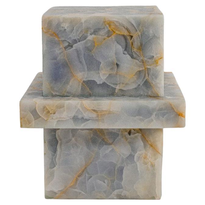 Quinn Beistelltisch aus blauem Onyx von RAFFINATO