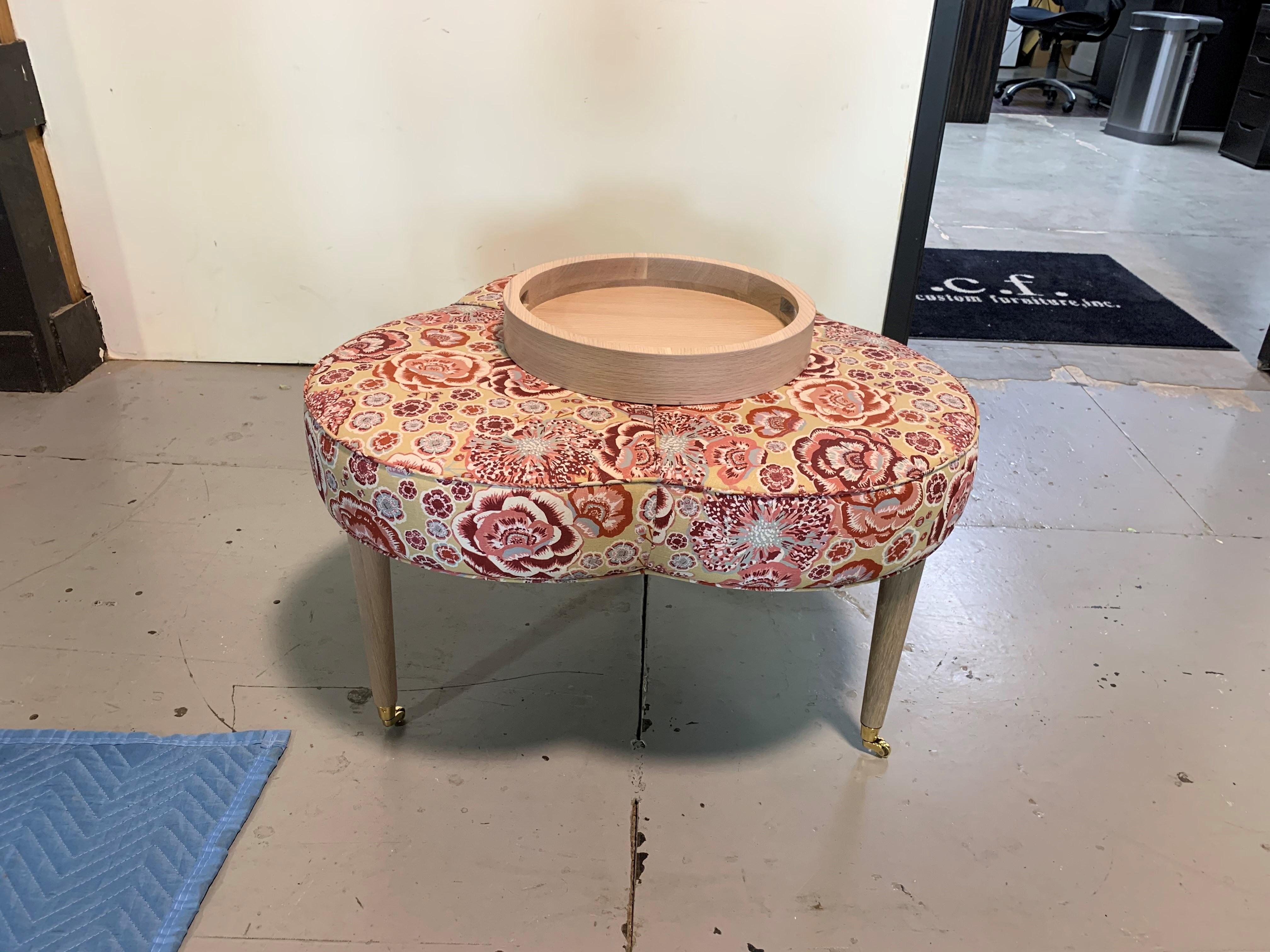 Regency Quinn Trefoil Ottoman For Sale