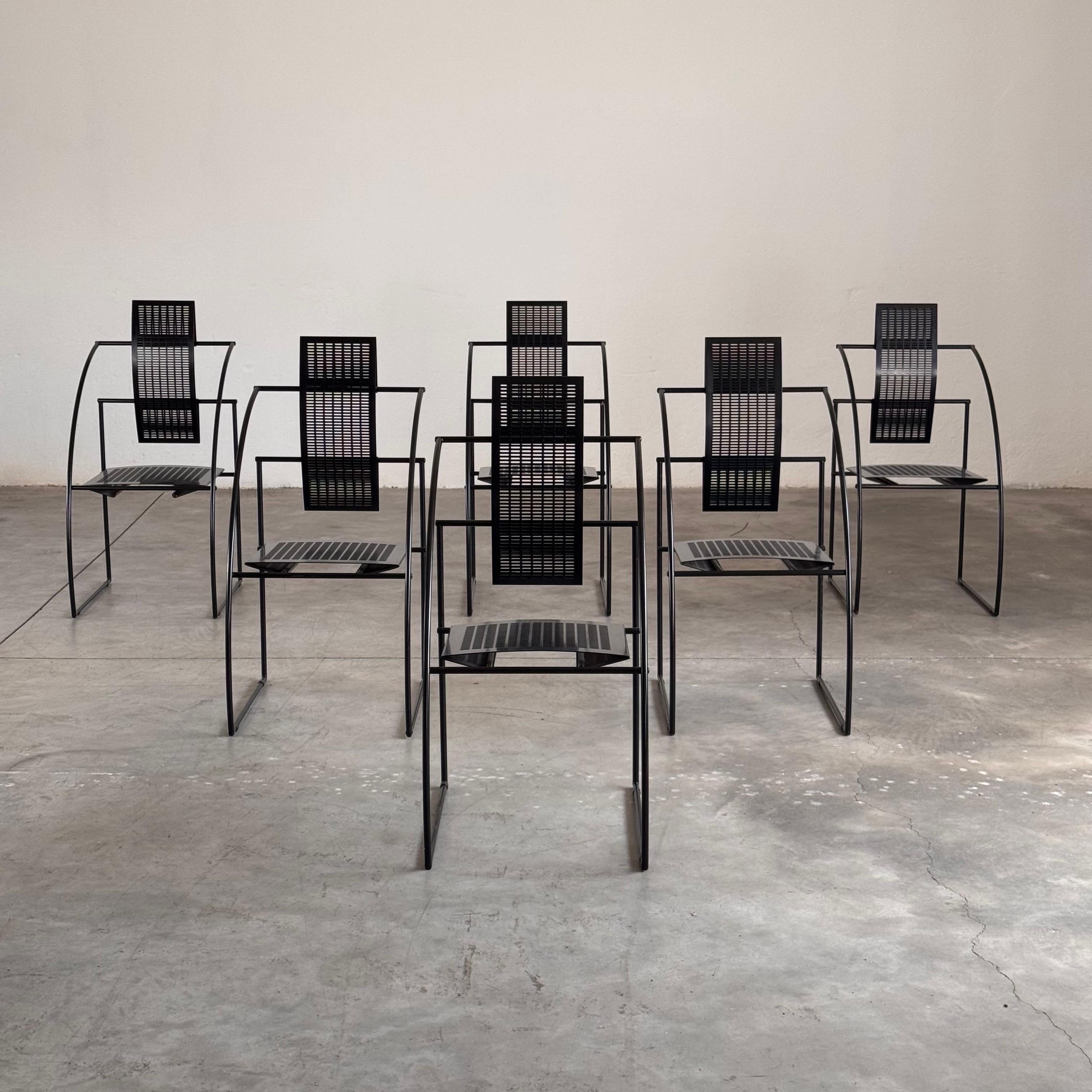 Quinta 605 Postmoderne Sessel von Mario Botta für Alias, Italien, 6er-Set, Quinta (Italienisch) im Angebot
