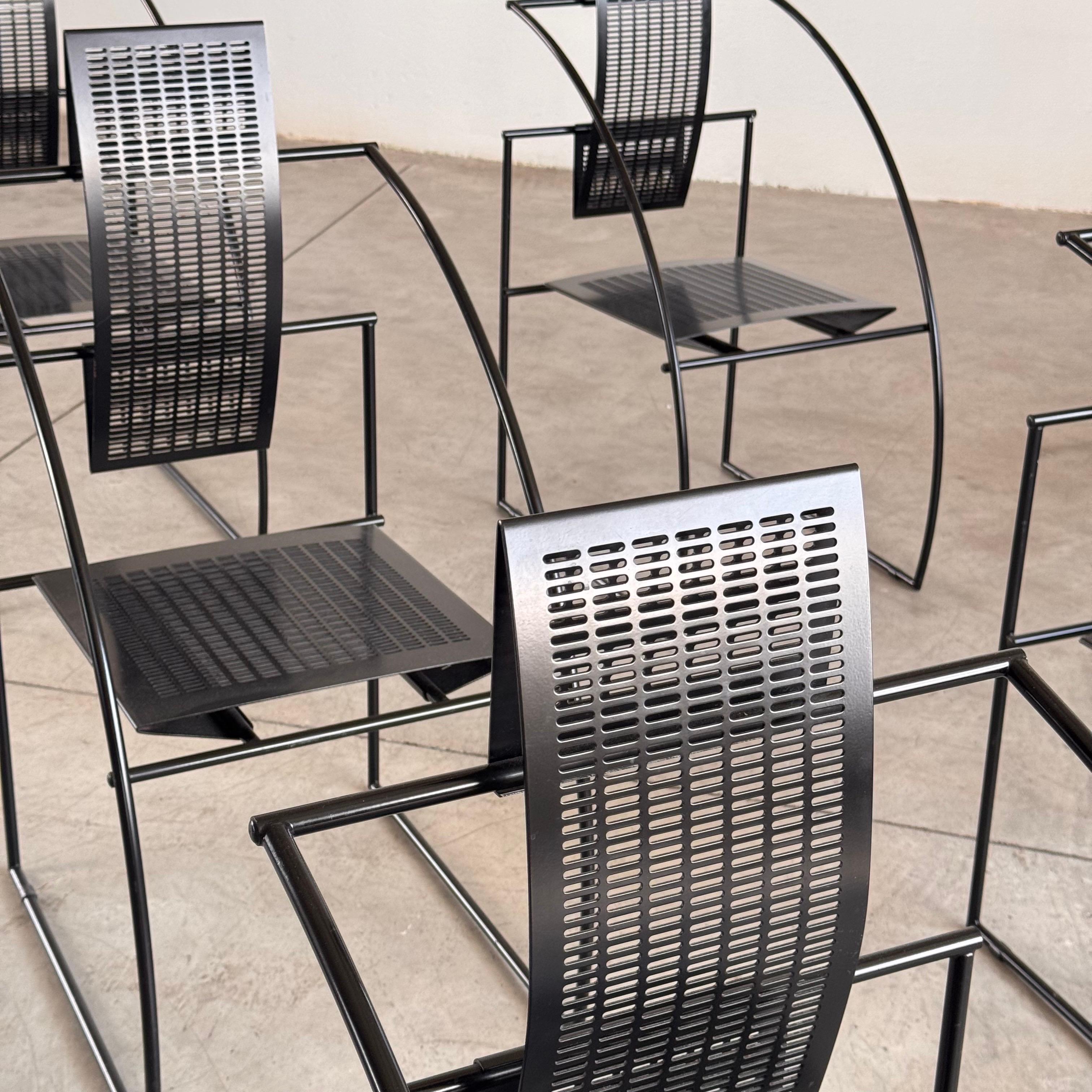 Quinta 605 Postmoderne Sessel von Mario Botta für Alias, Italien, 6er-Set, Quinta im Angebot 1
