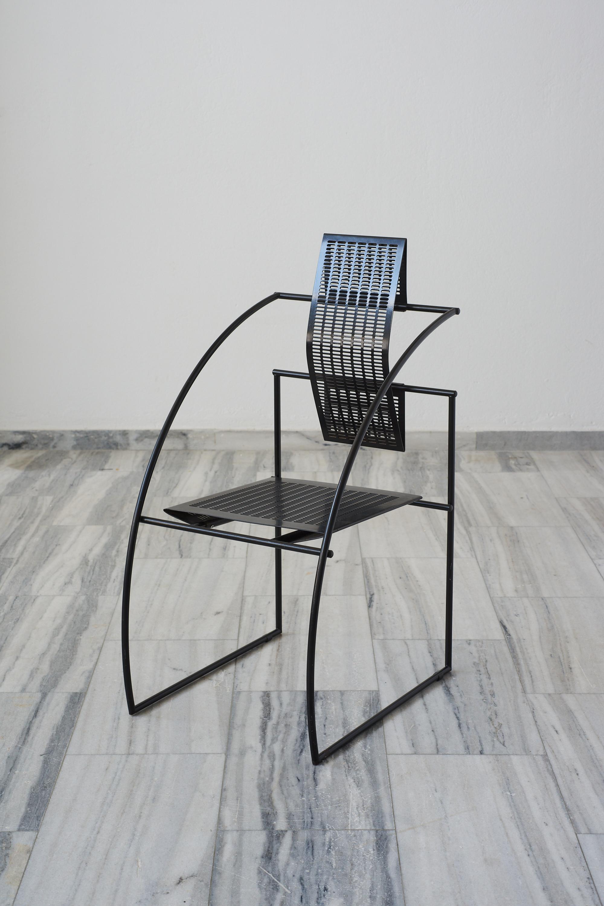 Metallo Sedia Quinta di Mario Botta per Alias, 1985. in vendita