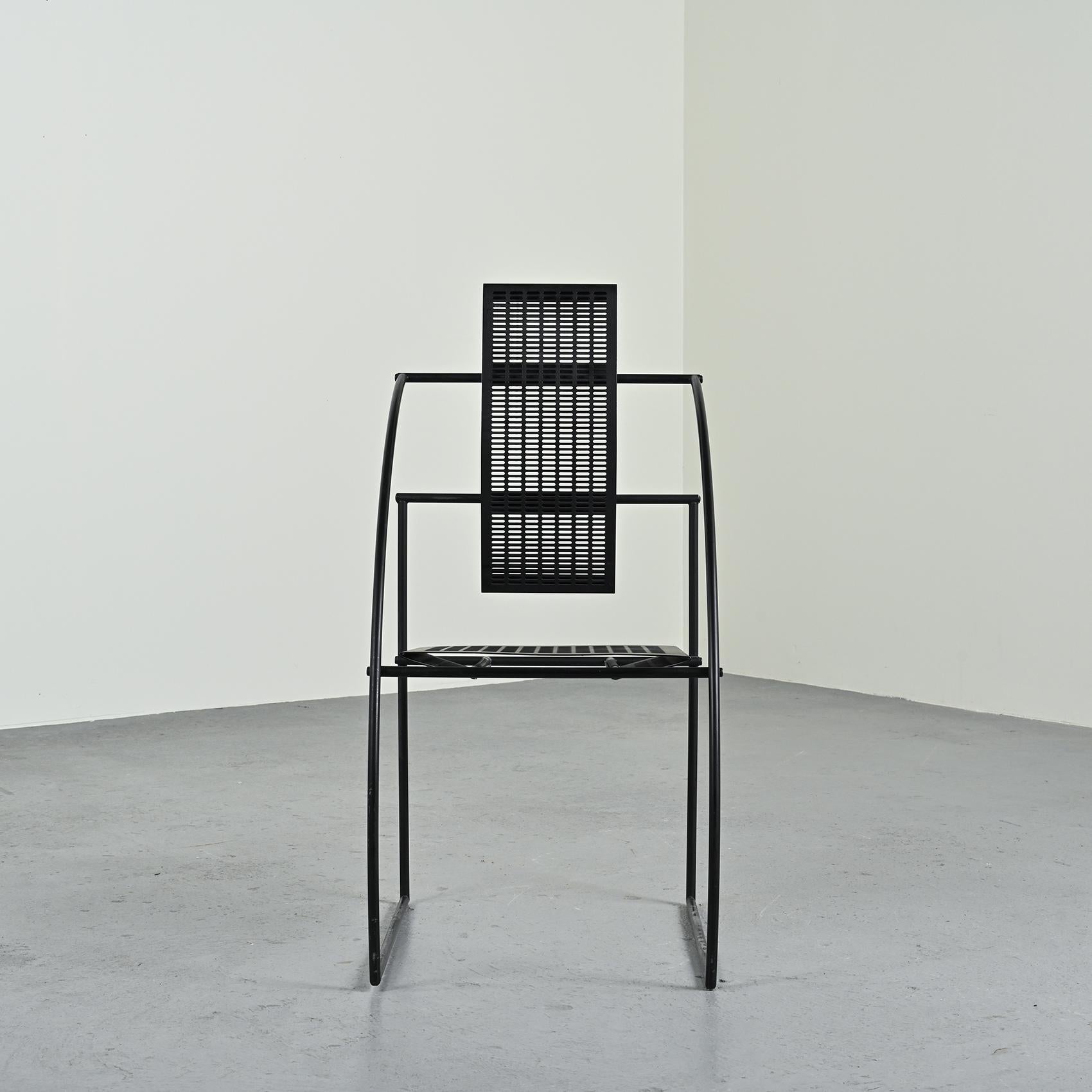 Steel Quinta Chairs by Mario Botta, Alias Italy ca. 1985