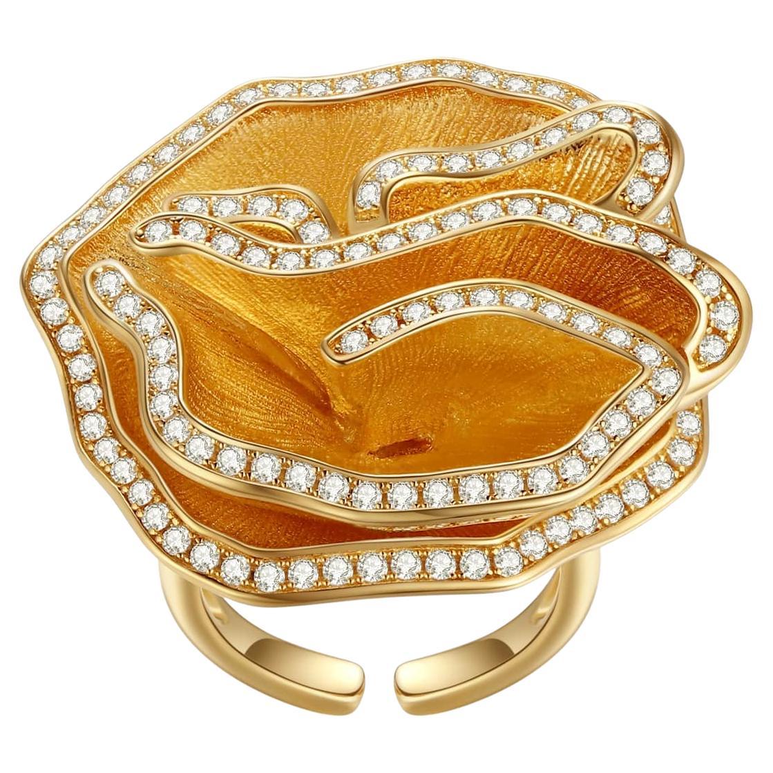 Quintessence Large Flower Ring For Sale