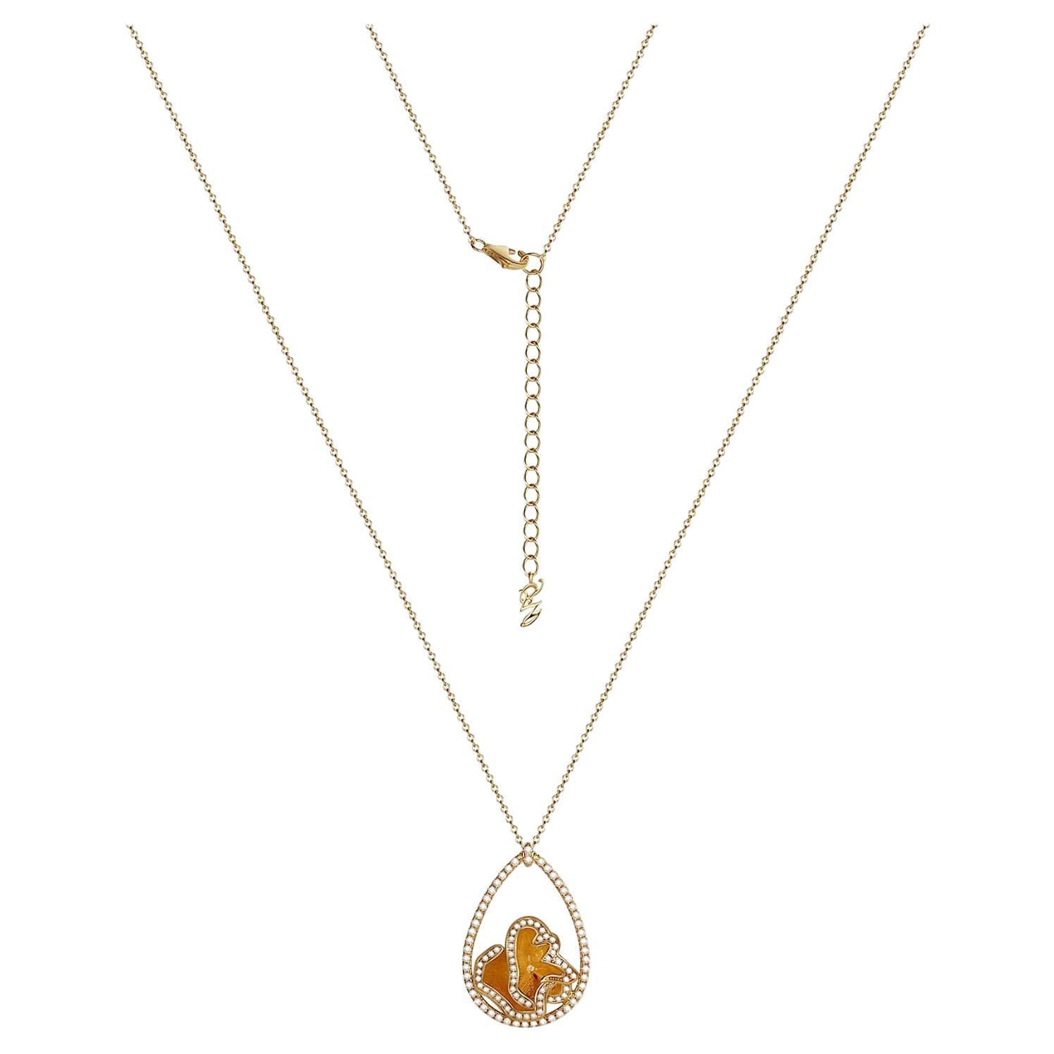 Quintessence Pearl with Flower Basket Necklace For Sale