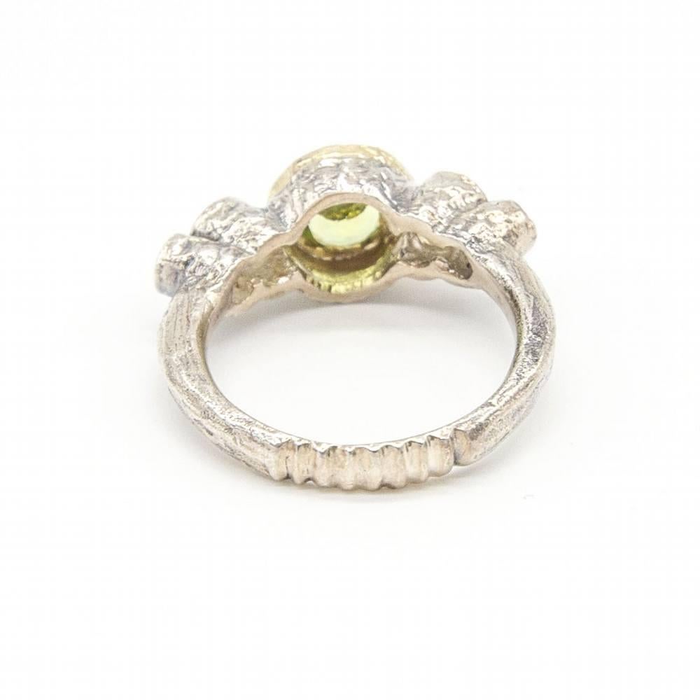Brilliant Cut QUINTETO Ring in Yellow Gold, Silver and Diamonds For Sale