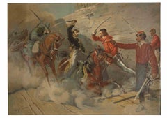 Garibaldinian Soldiers - Original Lithograph after Quinto Cenni- 19th century