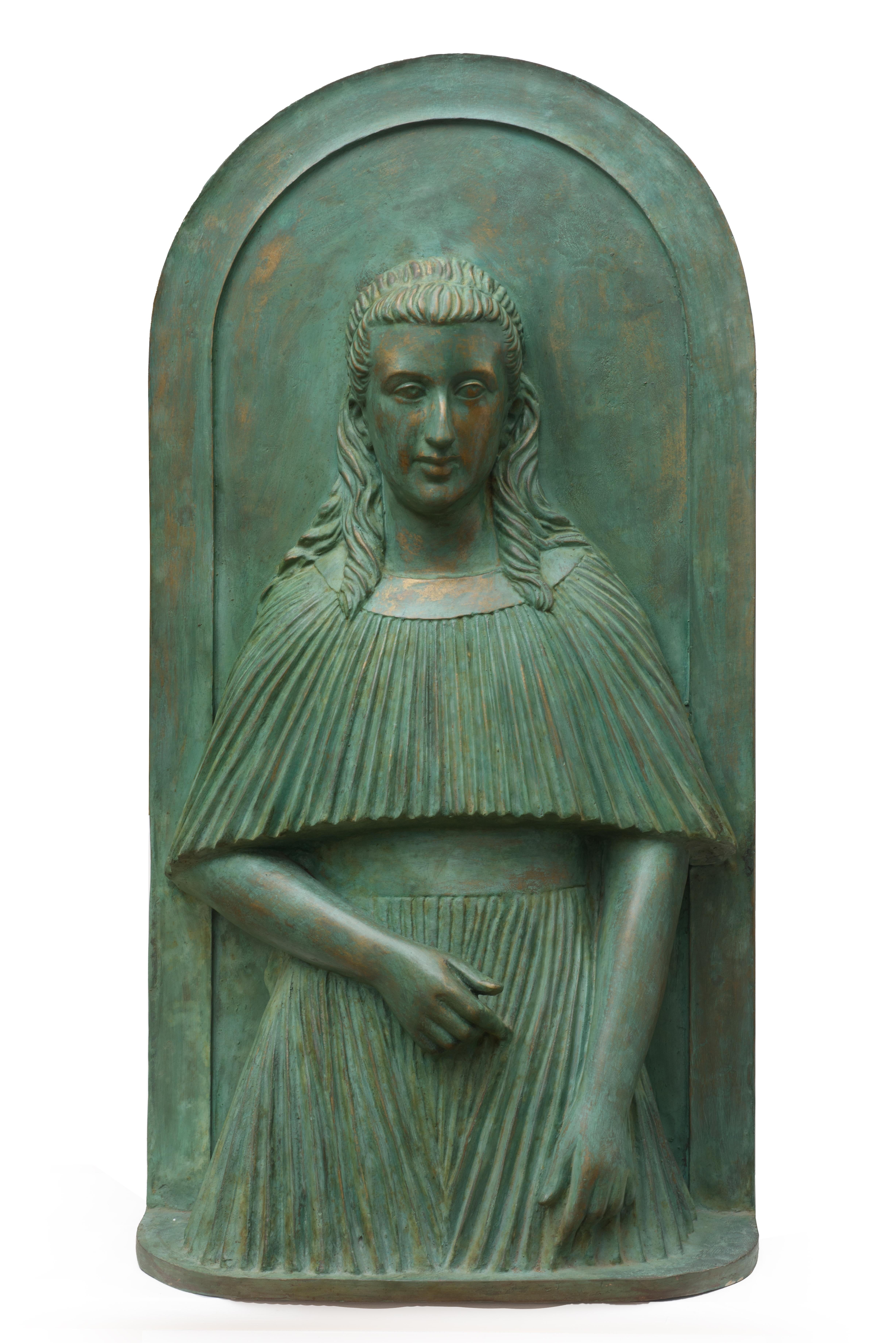 Quirino Ruggeri  Figurative Sculpture – Porträt von Cecilia Barbieri