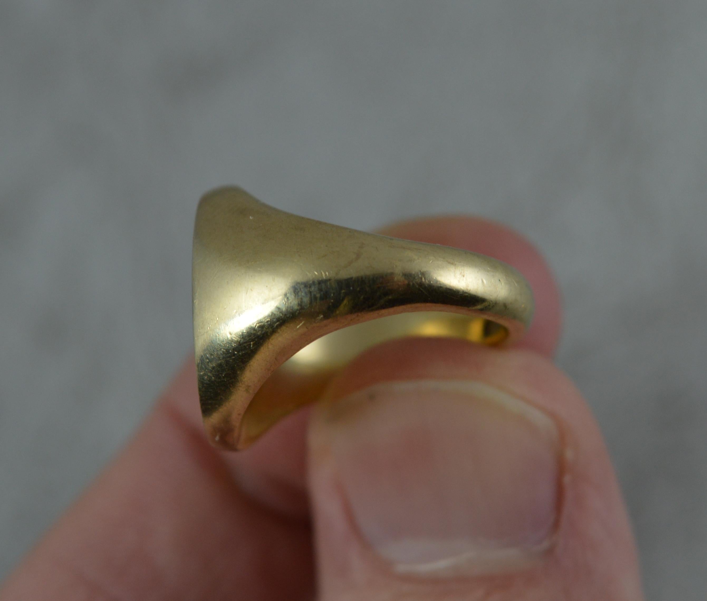 Women's or Men's Quirky 9 Carat Gold Signet Intaglio Ring with Chicken Leg