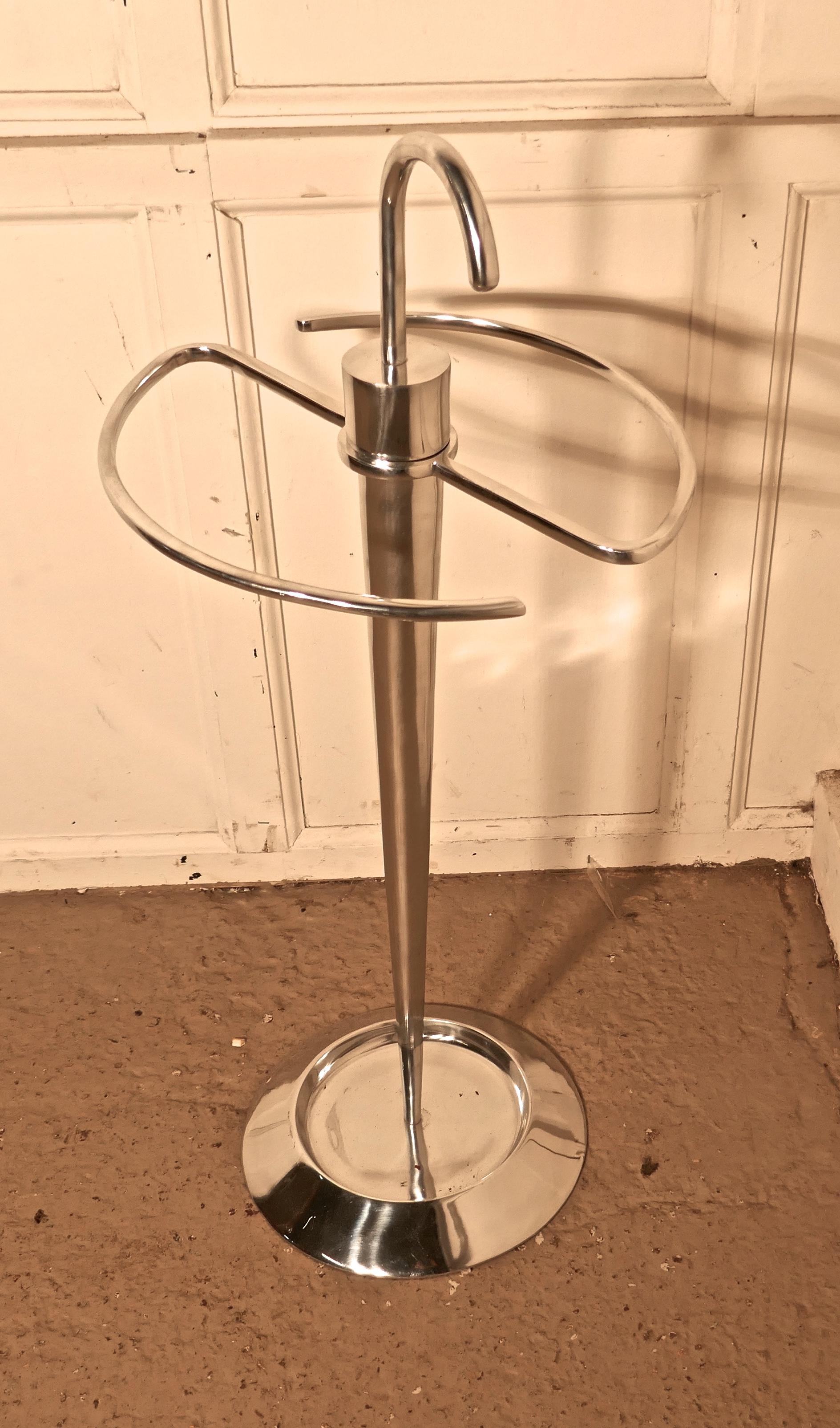 Mid-Century Modern Quirky and Stylish Art Deco Chrome Umbrella or Stick Stand For Sale
