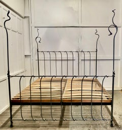 Quirky Designer Hand Forged Twisted Silver Iron 4 Post Bed a Fantasy Bed