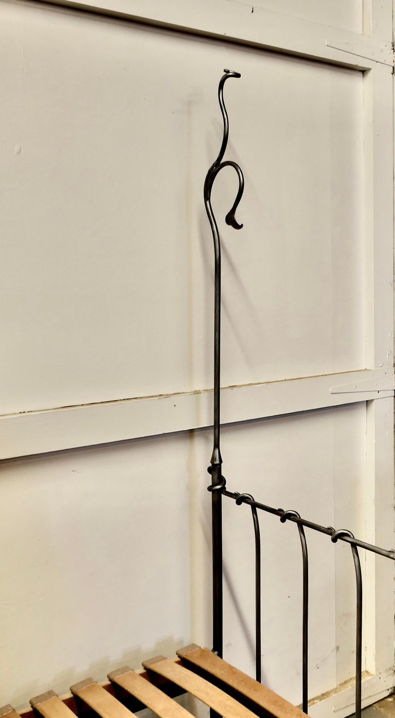 Quirky Designer Hand Twisted Silver Iron 4 Post Bed a Fantasy