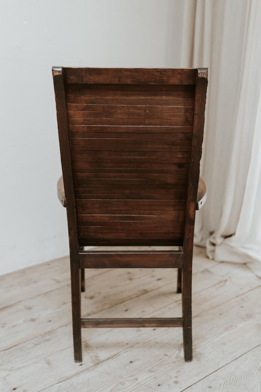 wooden chair with handle