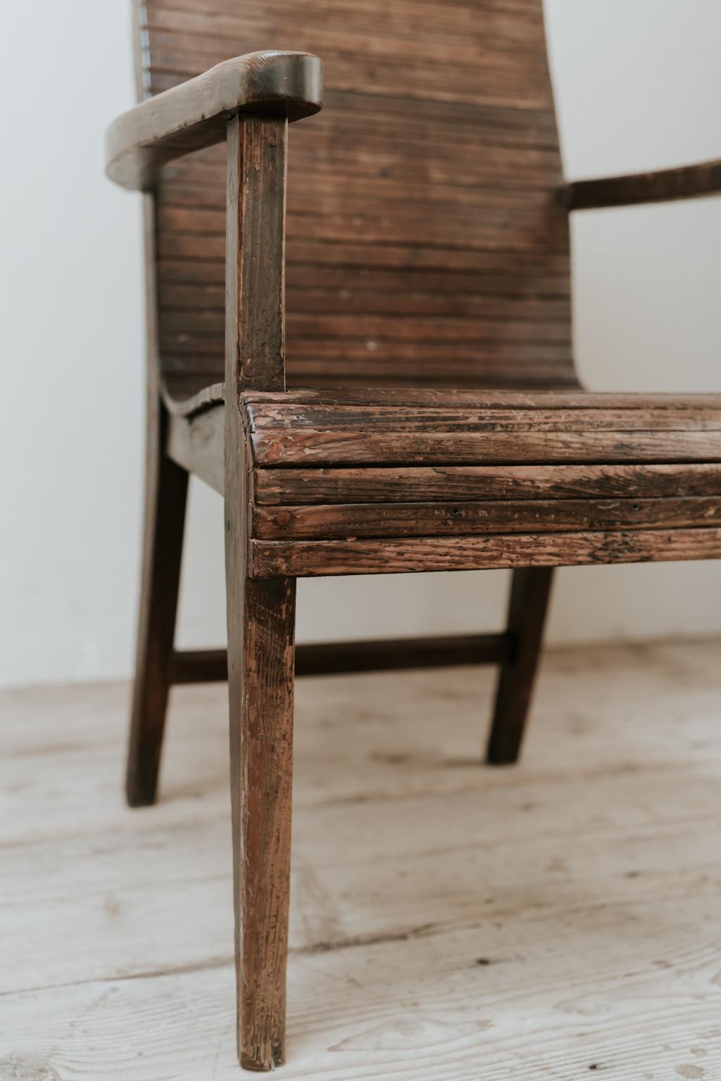 Pine Quirky Highback Wooden Chair