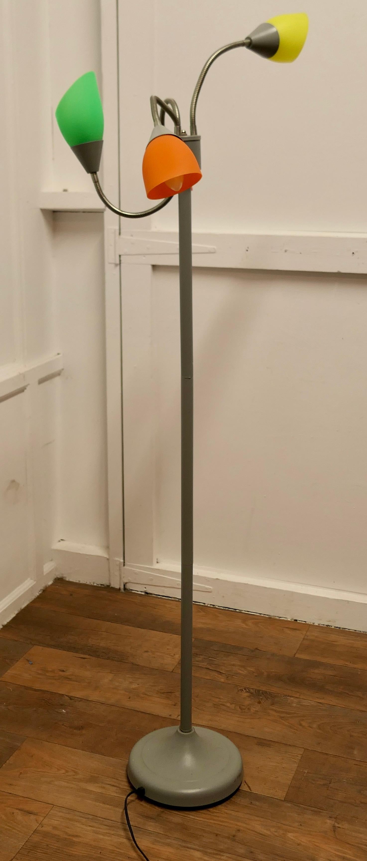 Plastic Quirky Mid Century French 3 Dimensional Sputnik Floor Lamp.   Medusa, a Classic