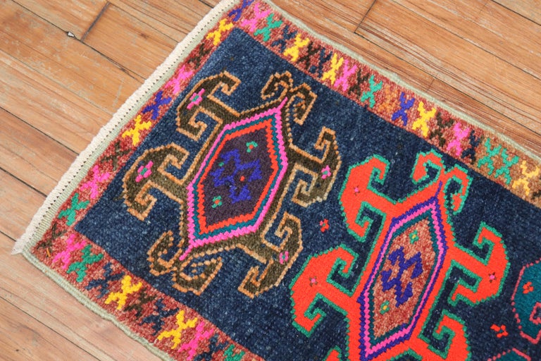 Quirky Mini Turkish Mat Rug For Sale at 1stDibs