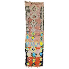 Quirky Moroccan Colorful Geometric Large Scale Wool Runner