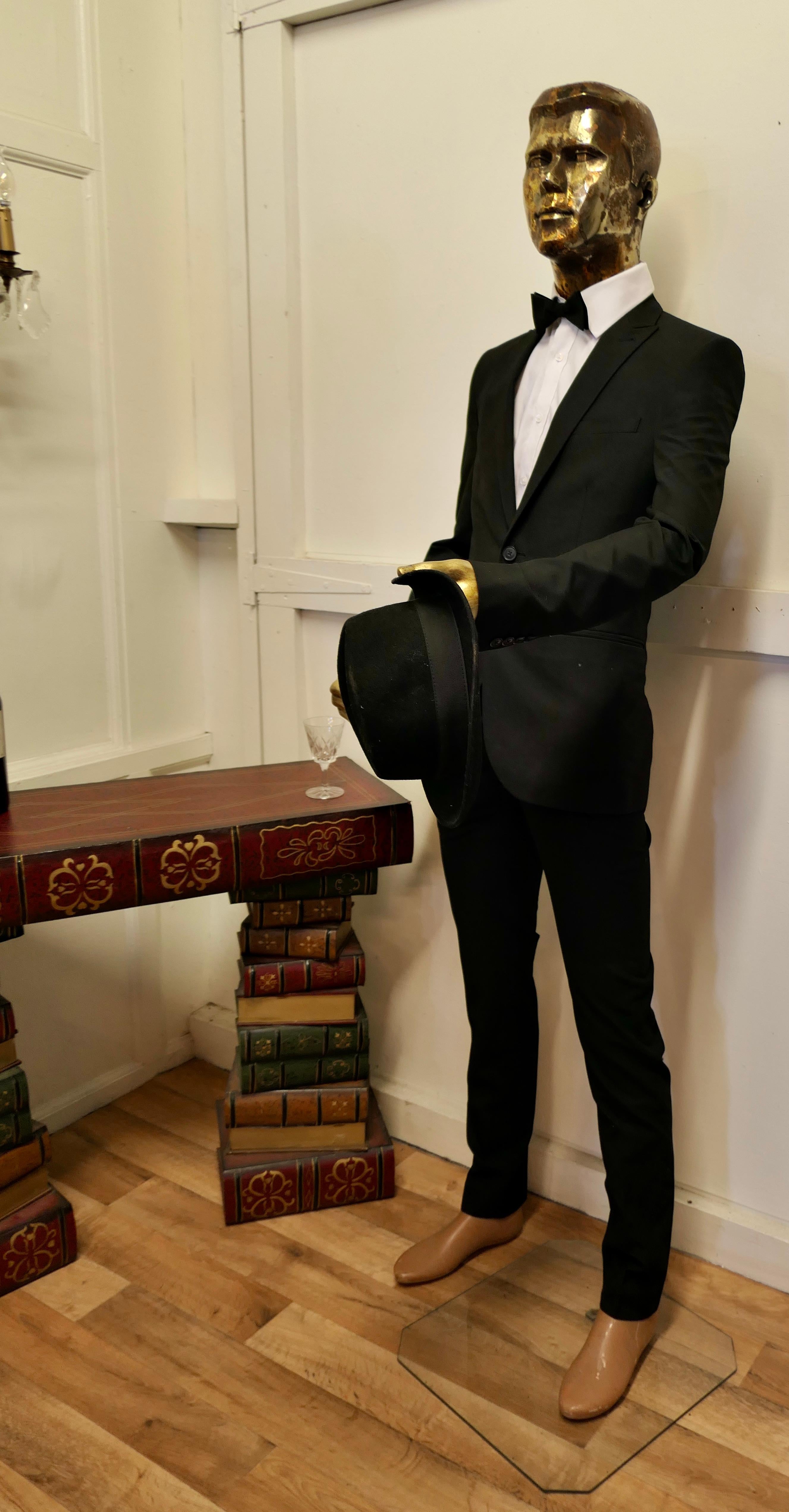 Fiberglass Quirky Offbeat Vintage Male Shop Mannequin For Sale