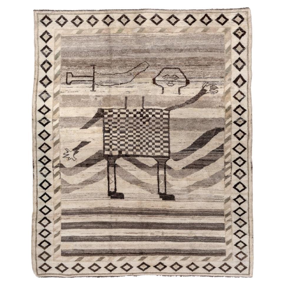 Quirky Persian Gabbeh Rug