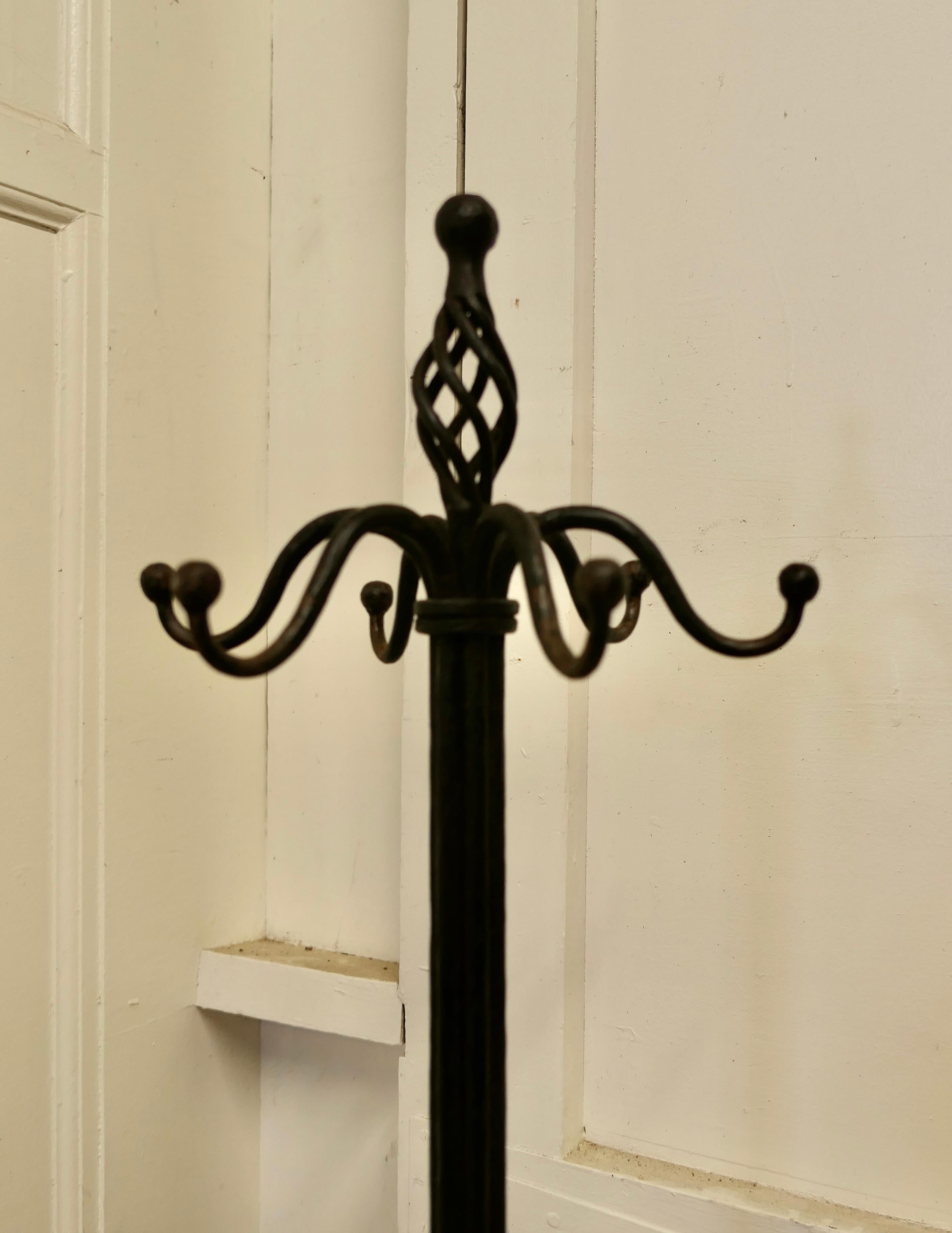 Quirky Retro Wrought Iron Hall Stand, Hats Coats and Umbrellas For Sale 1