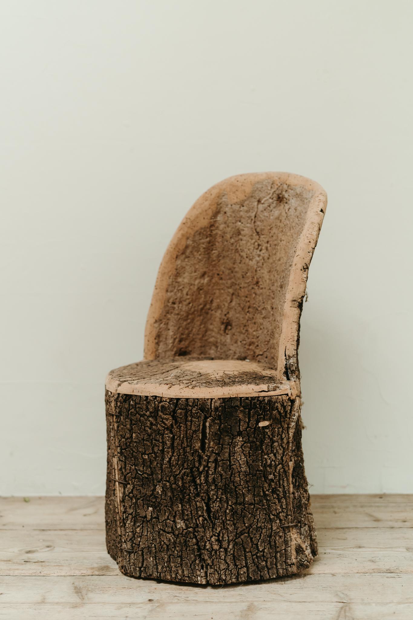skurriler spanischer Stuhl aus Kork OAK ... (20. Jahrhundert) im Angebot