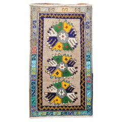 Quirky Turkish Anatolian Rug