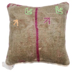 Vintage Quirky Turkish Rug Pillow