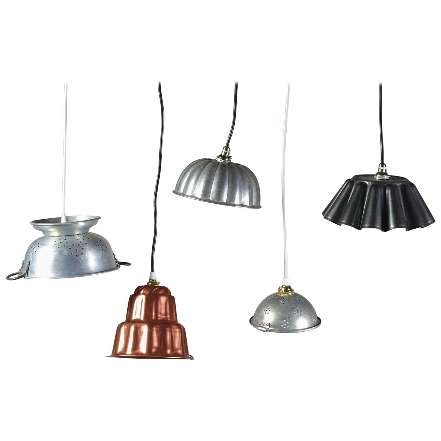 Quirky Vintage Kitchen Pendant Lights, 20th Century For Sale