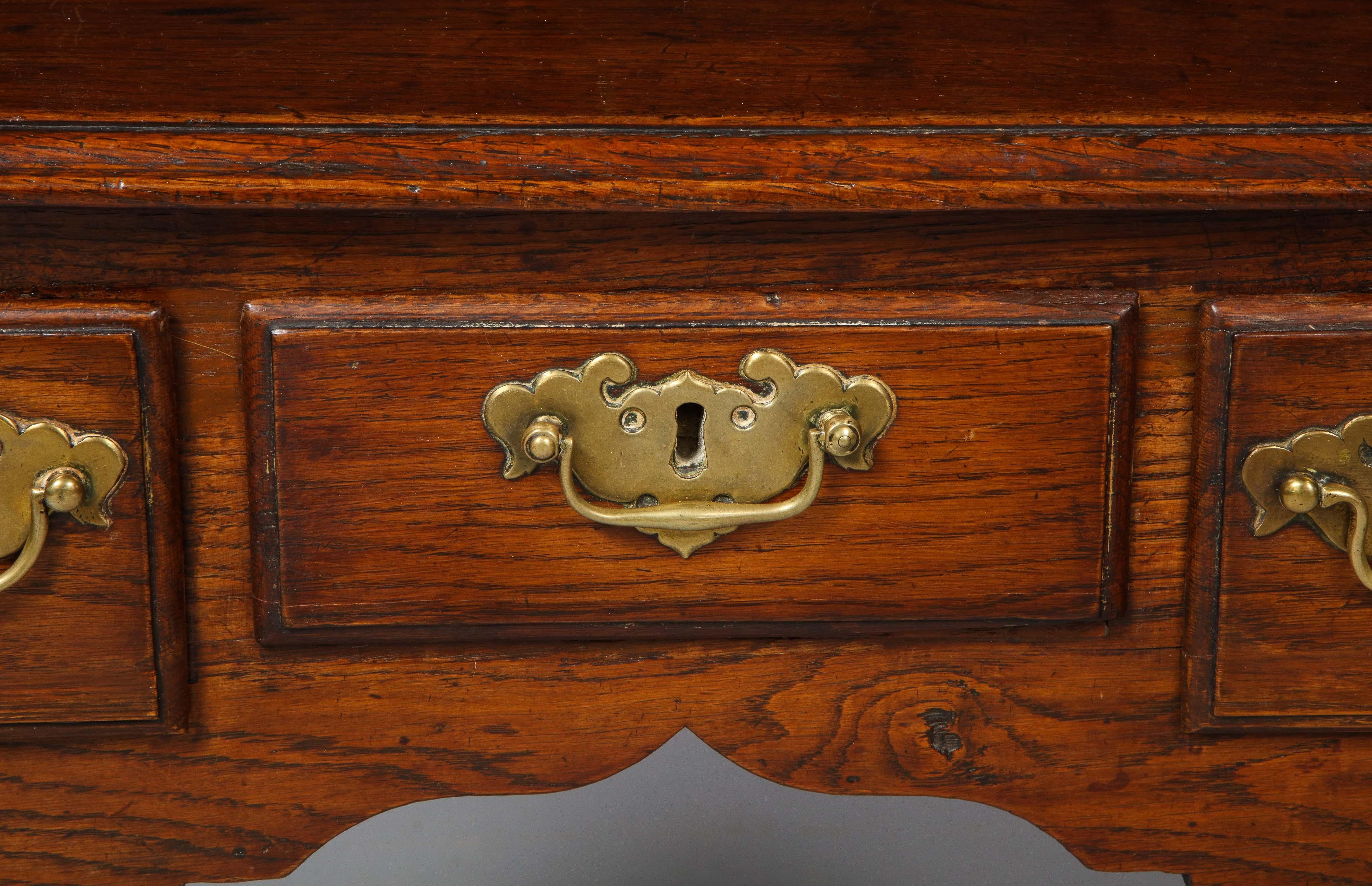 18th Century Quirky Welsh Oak Three-Drawer Table