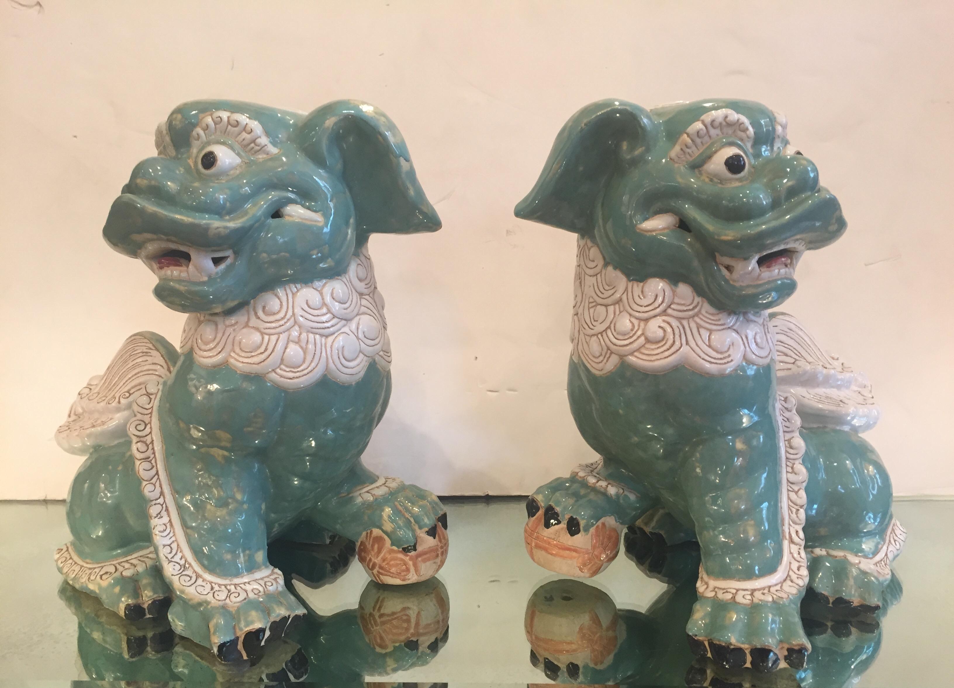 large ceramic foo dogs
