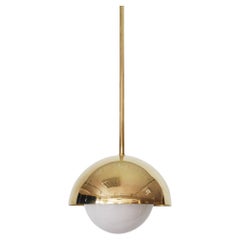 Qulq980, Lampe pendante en forme de dôme en laiton massif par Candas Design, 98cm de diam.