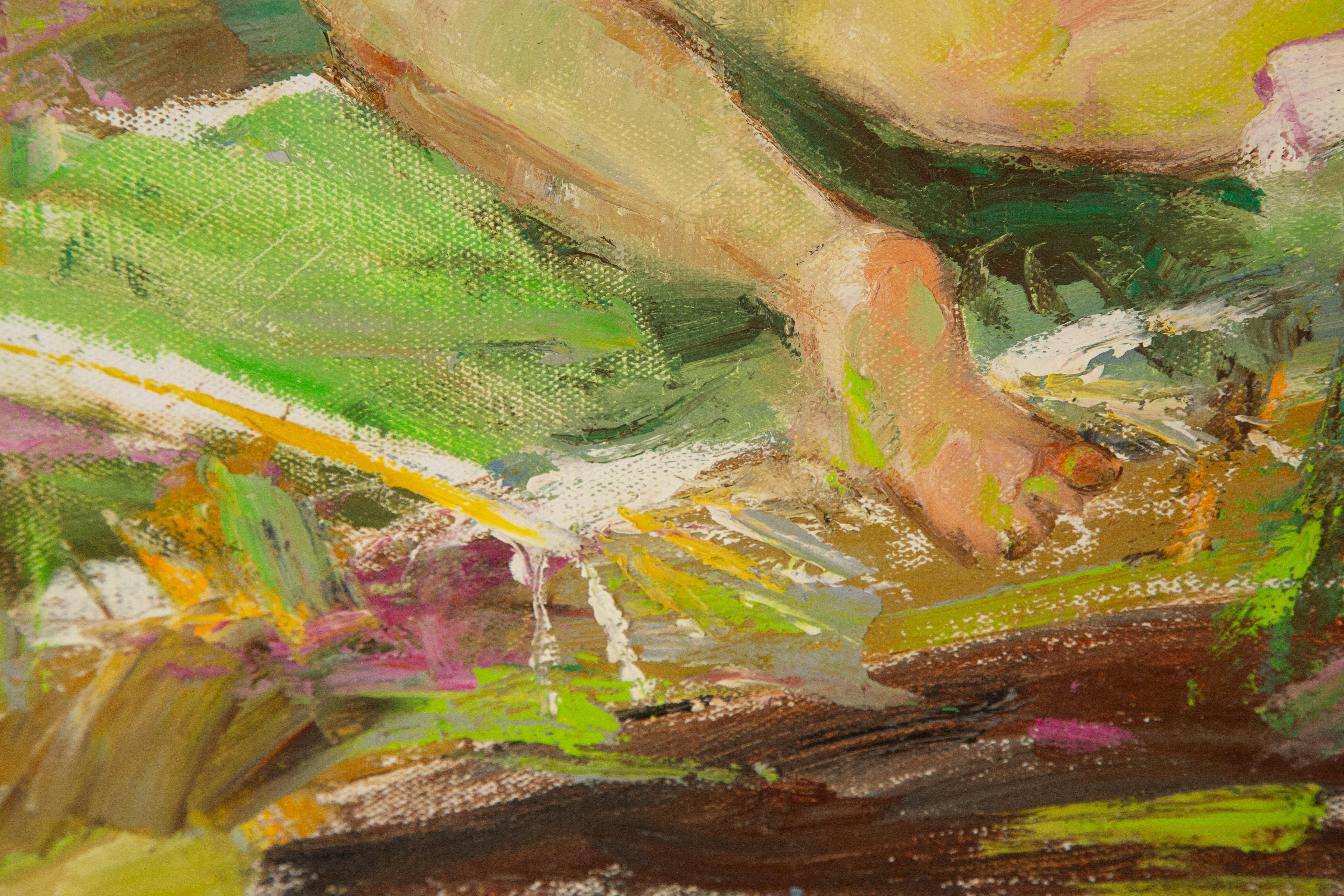 Qun Song Portrait Original Oil On Canvas 