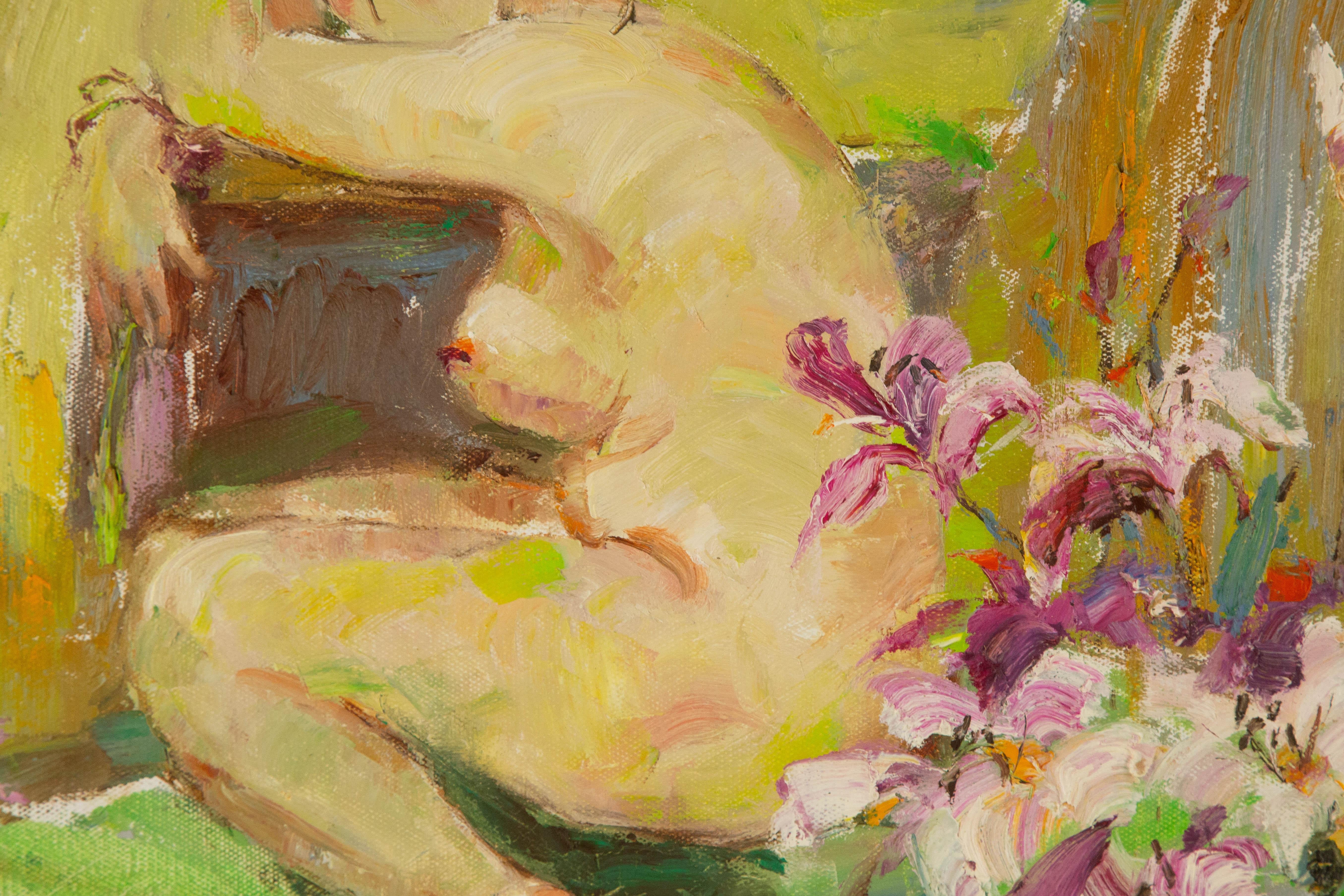 Qun Song Portrait Original Oil On Canvas 