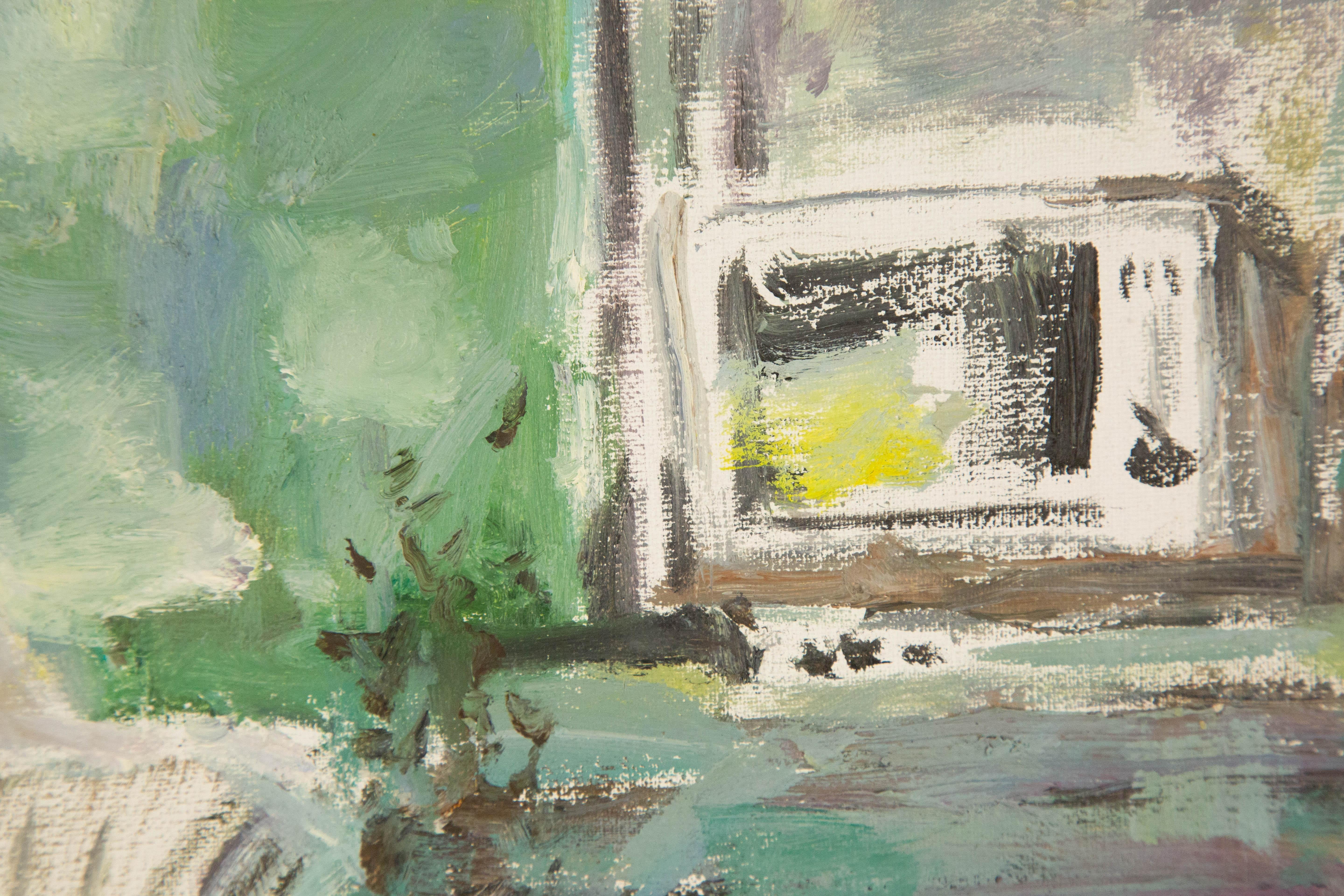 Qun Song, Porträt, Original, Öl auf Leinwand, „Tranquility“ im Angebot 8