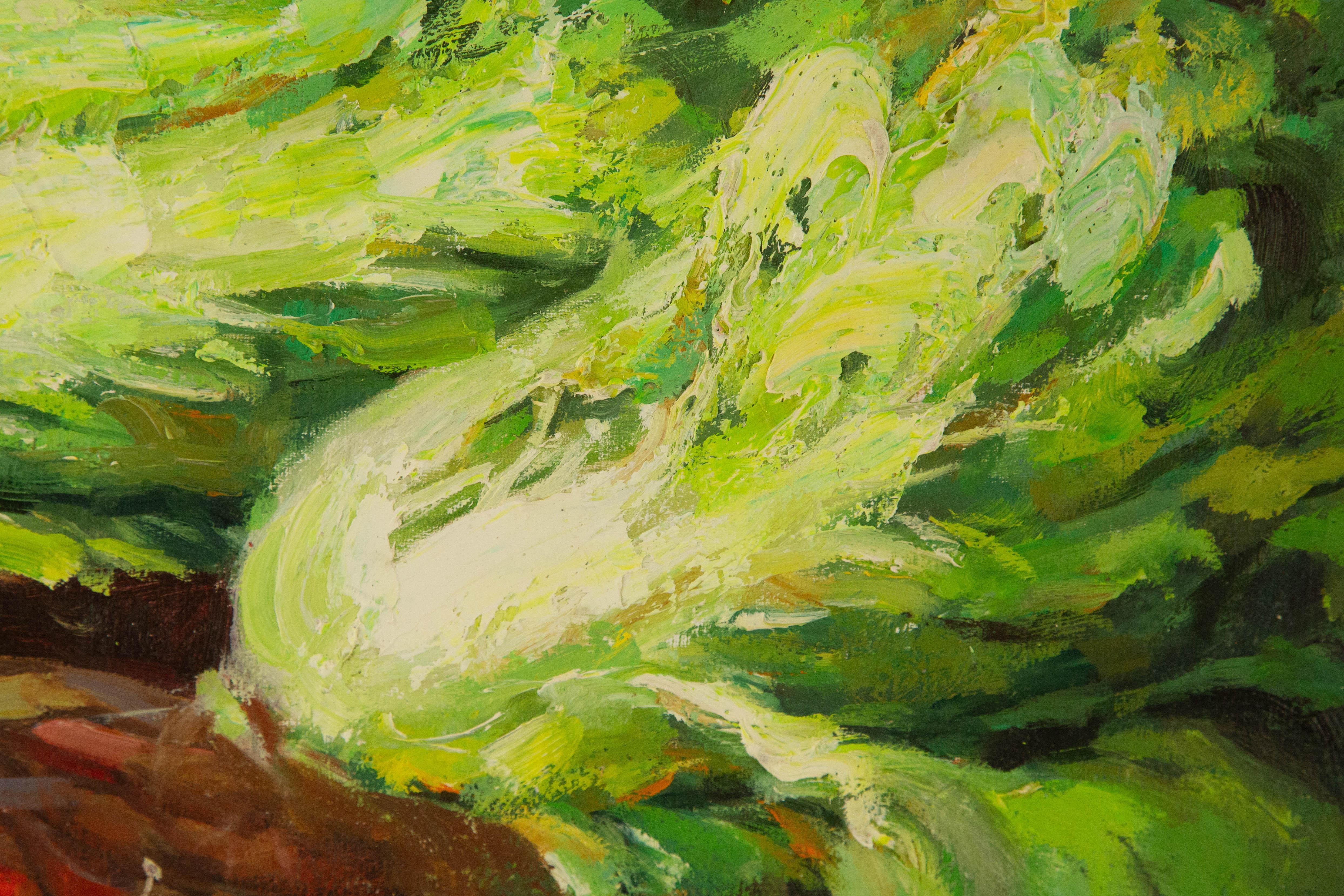 Qun-Stillleben, Original, Ölgemälde auf Leinwand, „Cabbage And Wealth“ im Angebot 5