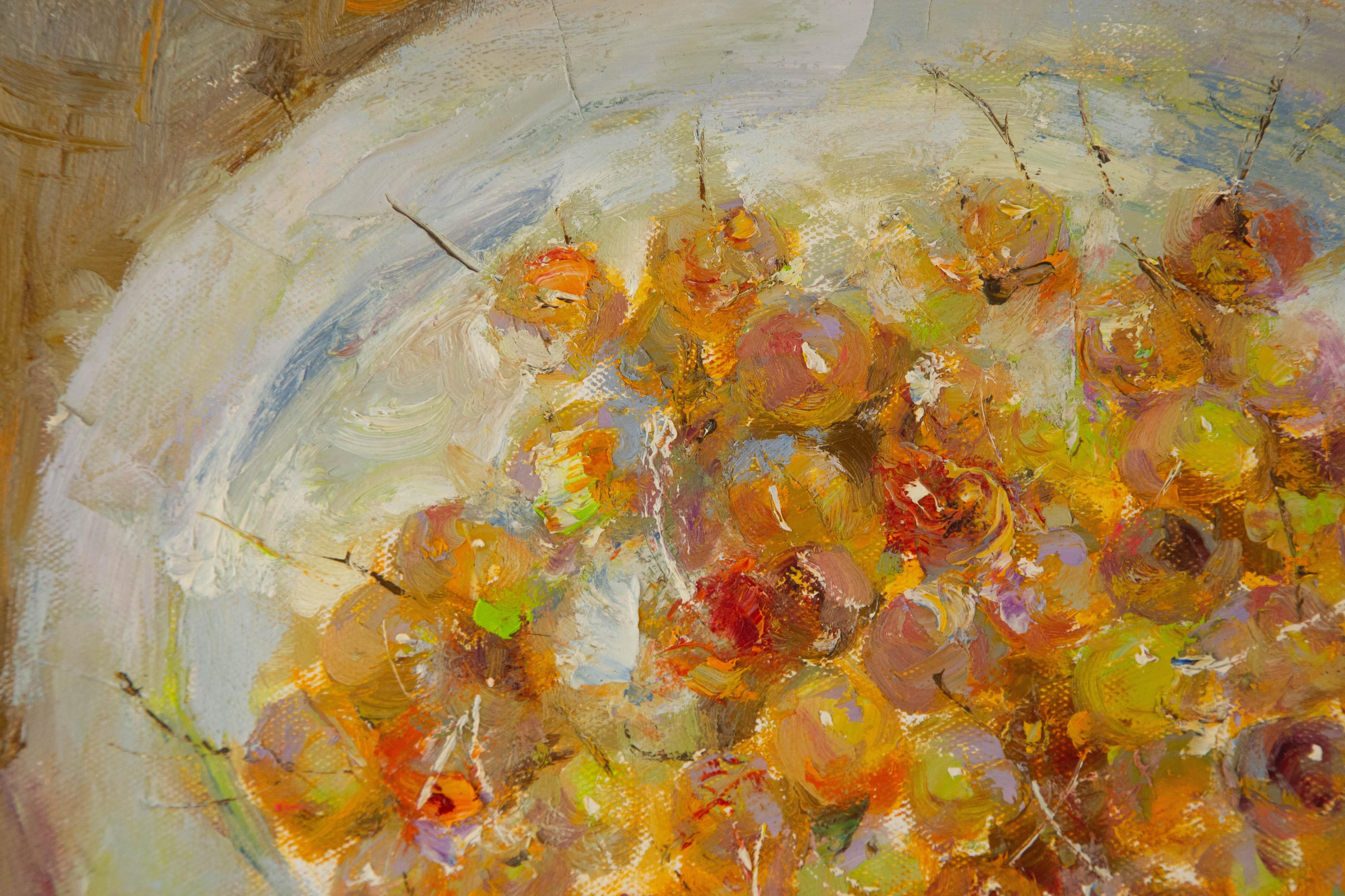 Qun Song Stillleben Original Öl auf Leinwand „Some Cherries“ im Angebot 3